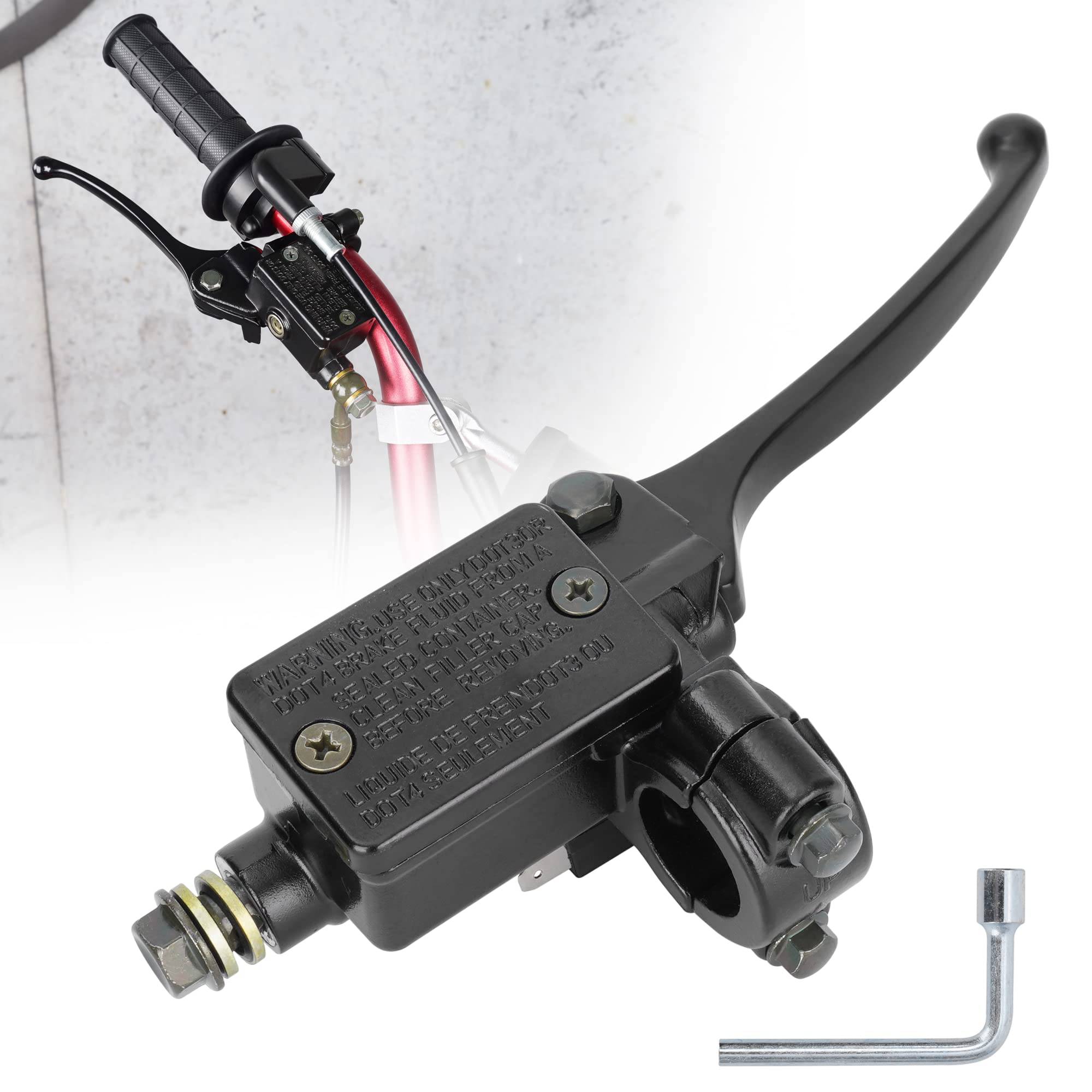 Front Brake Master Cylinder Right Brake Lever for 250R Taotao Sunl 50cc 110cc 125cc Outlaw 525 Roketa Baja Kazuma Eton 4 Wheeler