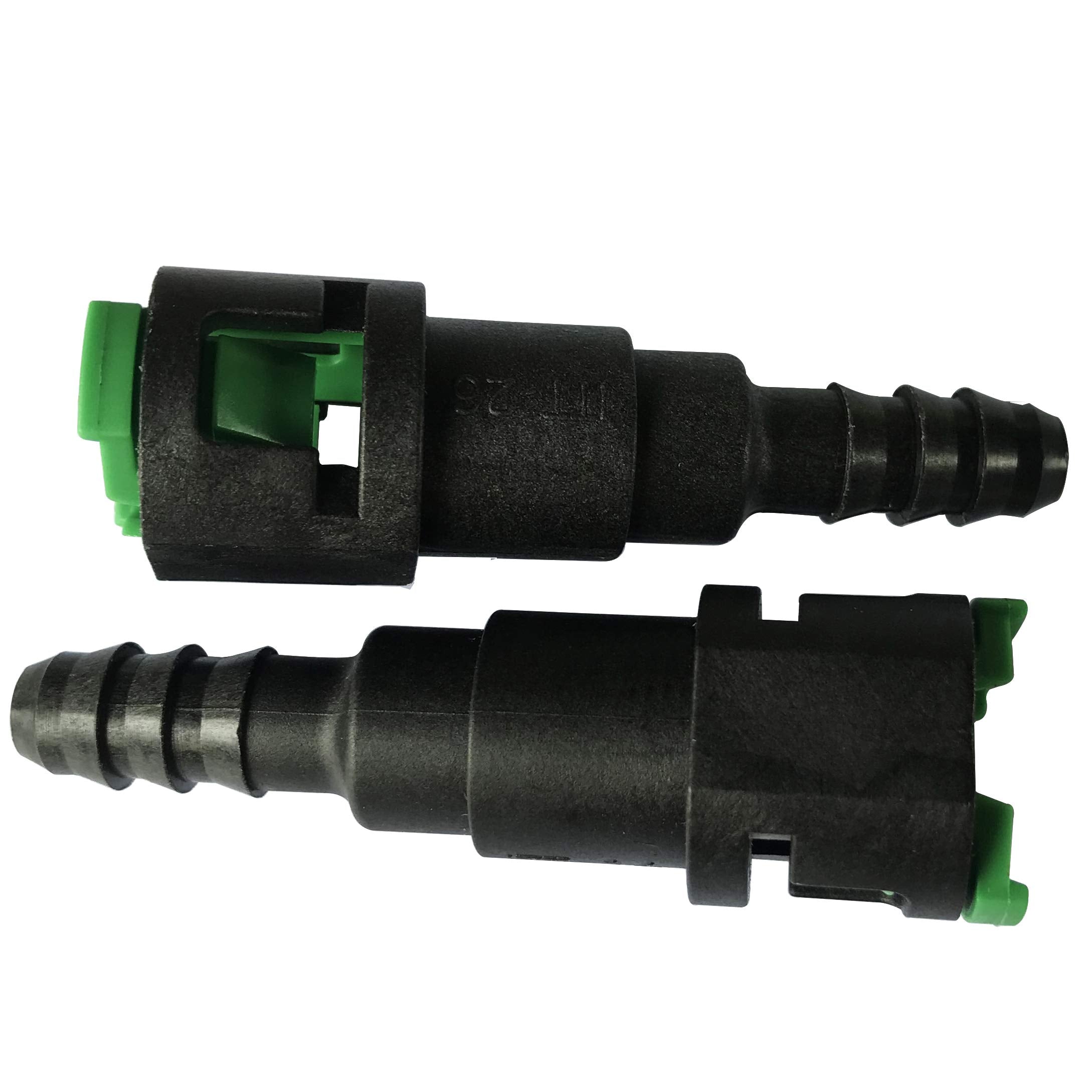 Fuel Line Quick Connector For 5/16'' Steel To 1/4 Id 5/16 Od Nylon Tubing, Pack Of 2