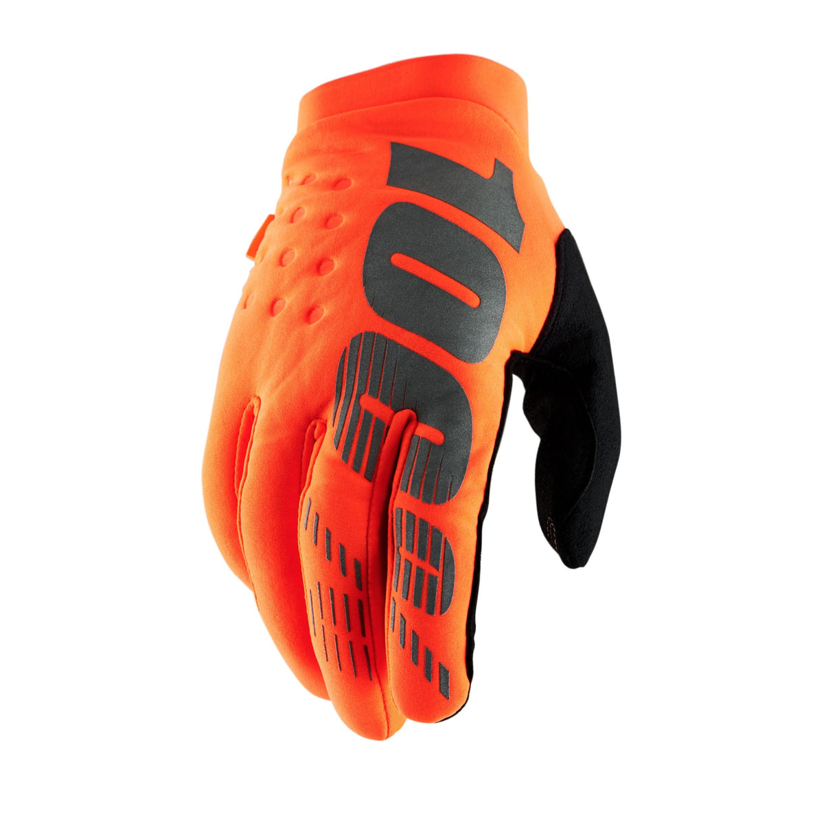 100% Brisker Cold Weather Motocross & Mountain Bike Gloves - Warm Winter Mtb & Mx Powersport Racing Protective Gear (L - Flo Ora