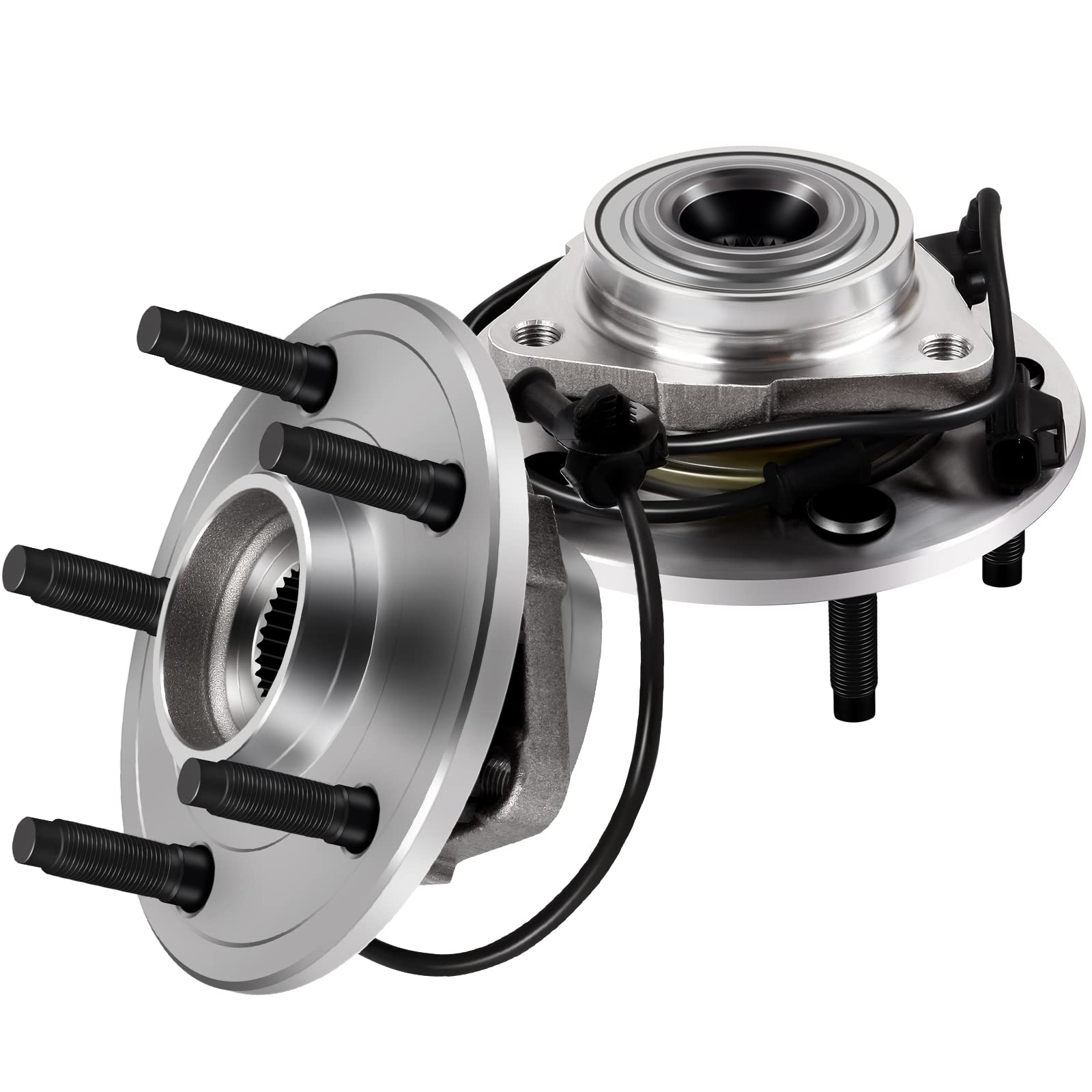 ECCPP Replacement for Pair of 2 New Complete Front Wheel Hub and Bearing for 2002-2006 RAM 1500 5 Lugs W/ABS 515073 x2