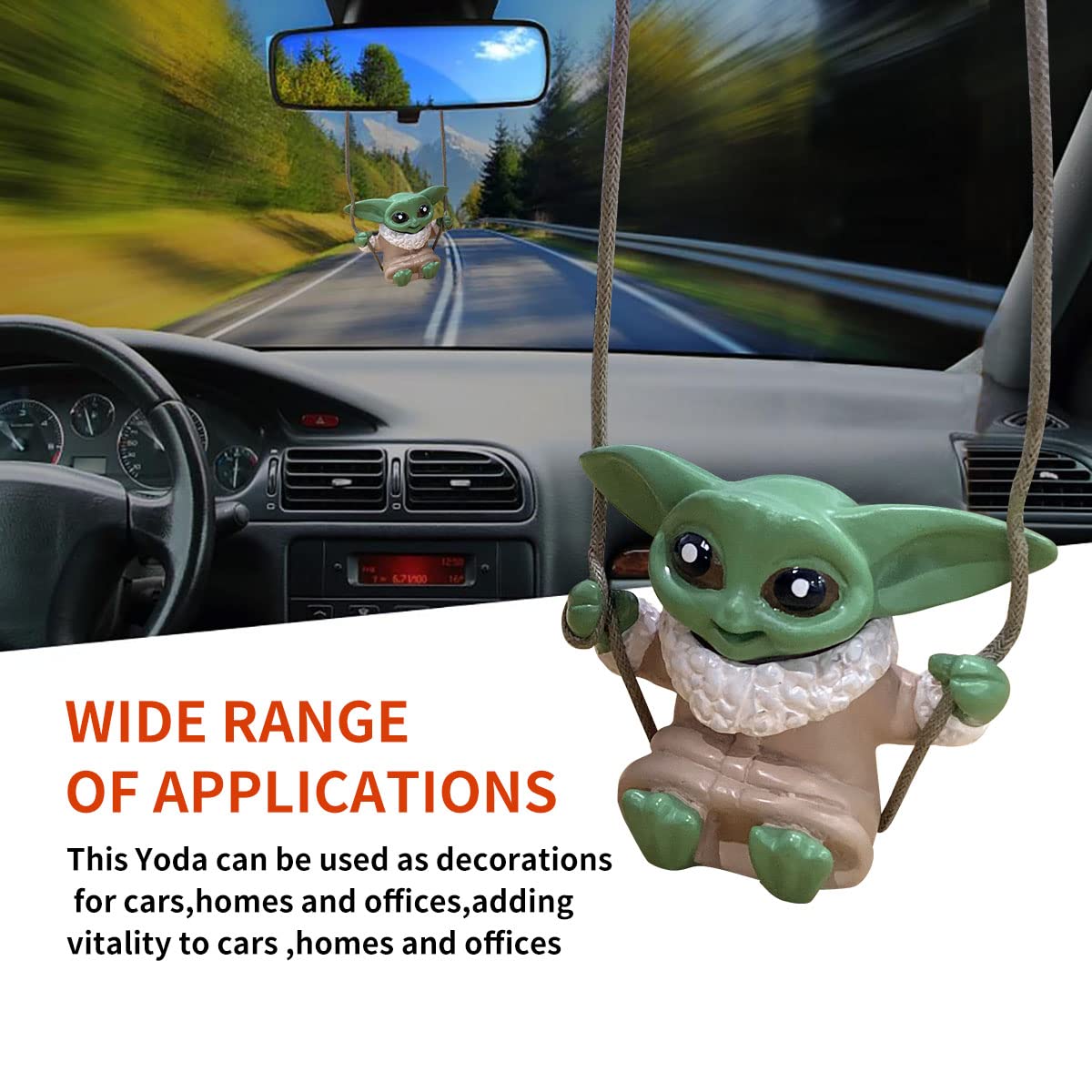 Alwoligag Car Hanging Accessories,Car Mirror Hanging Accessories,Car Decoration Charm Pendant,Car Mirror Suspension Decoration,C