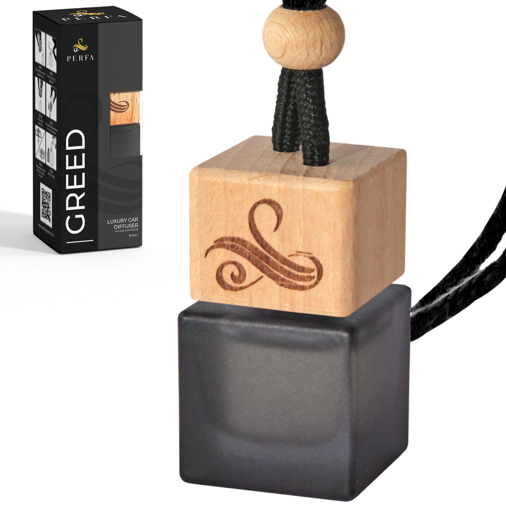 Greed Car Air Freshener For Men | Aventos Perfume Inspired Fragrances | Strong Freshener With Odour Eliminator Technology | Cree