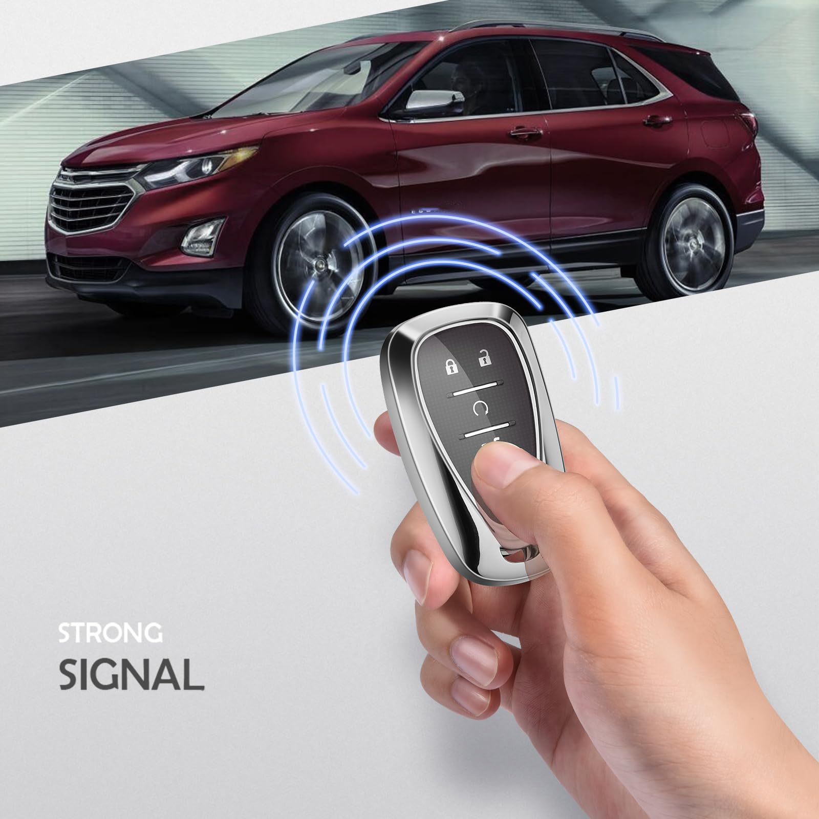 Elohei For Chevy Key Fob Cover Case Shell Cover Tpu Protector Holder For Chevrolet 2020 2019 2018 2017 2016 Chevy Malibu Camaro