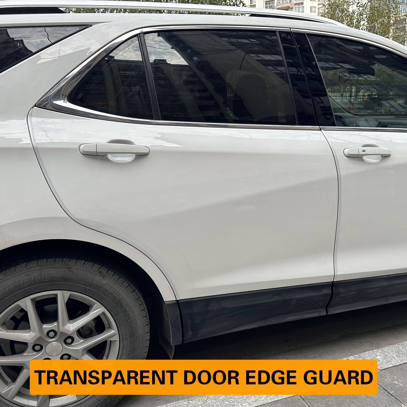 Winunite 32.8Ft(10M) Car Door Edge Guards Clear, Fit Most Vehicles, Self-Adhesive Pvc, U-Shaped Automotive Trim Transparent Car