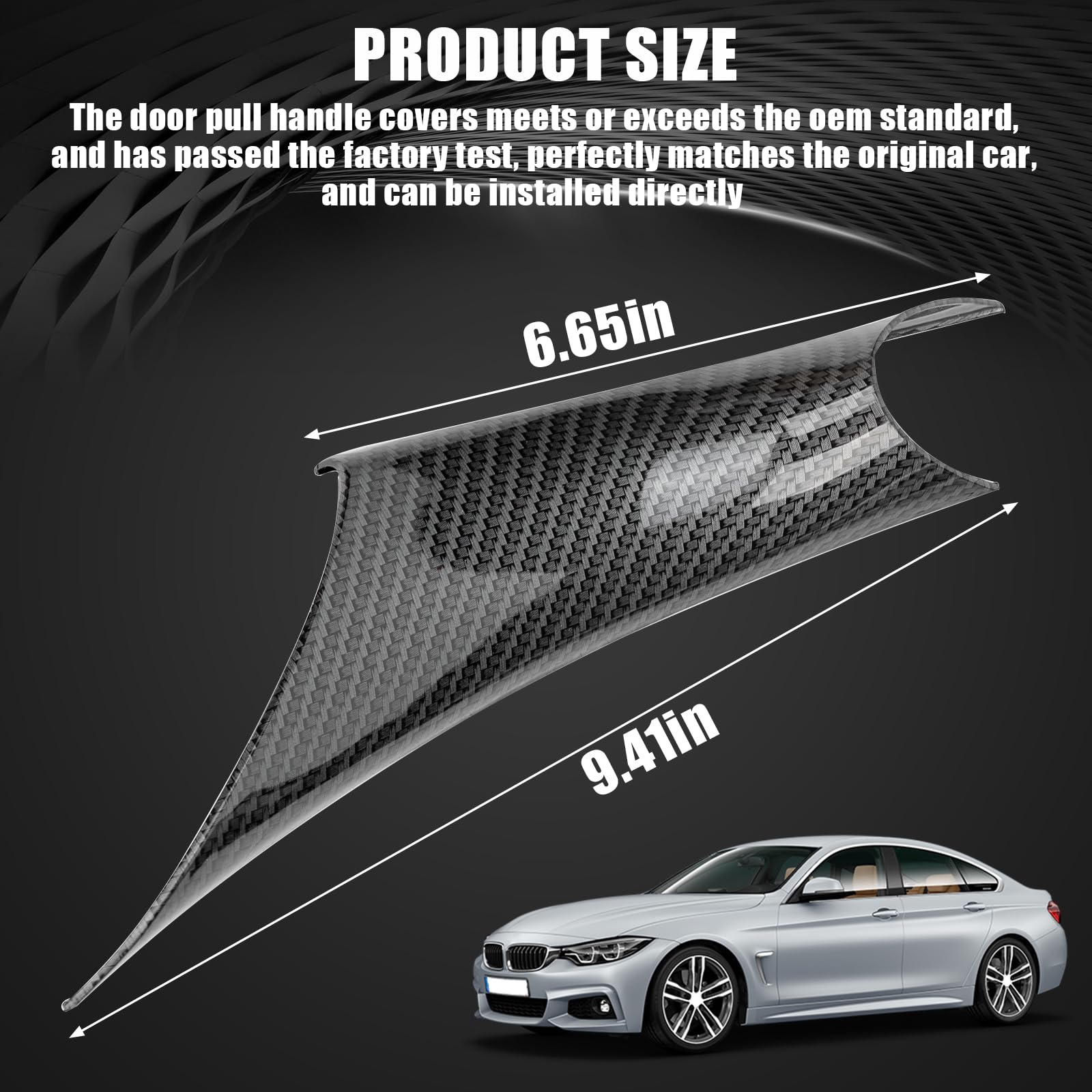 WEILEITE Front Interior Inner Inside Door Pull Handle Grab Cover Fit for BMW 320,328,330,335,M3 3 Series F30/F31/F34/F80 2012-20