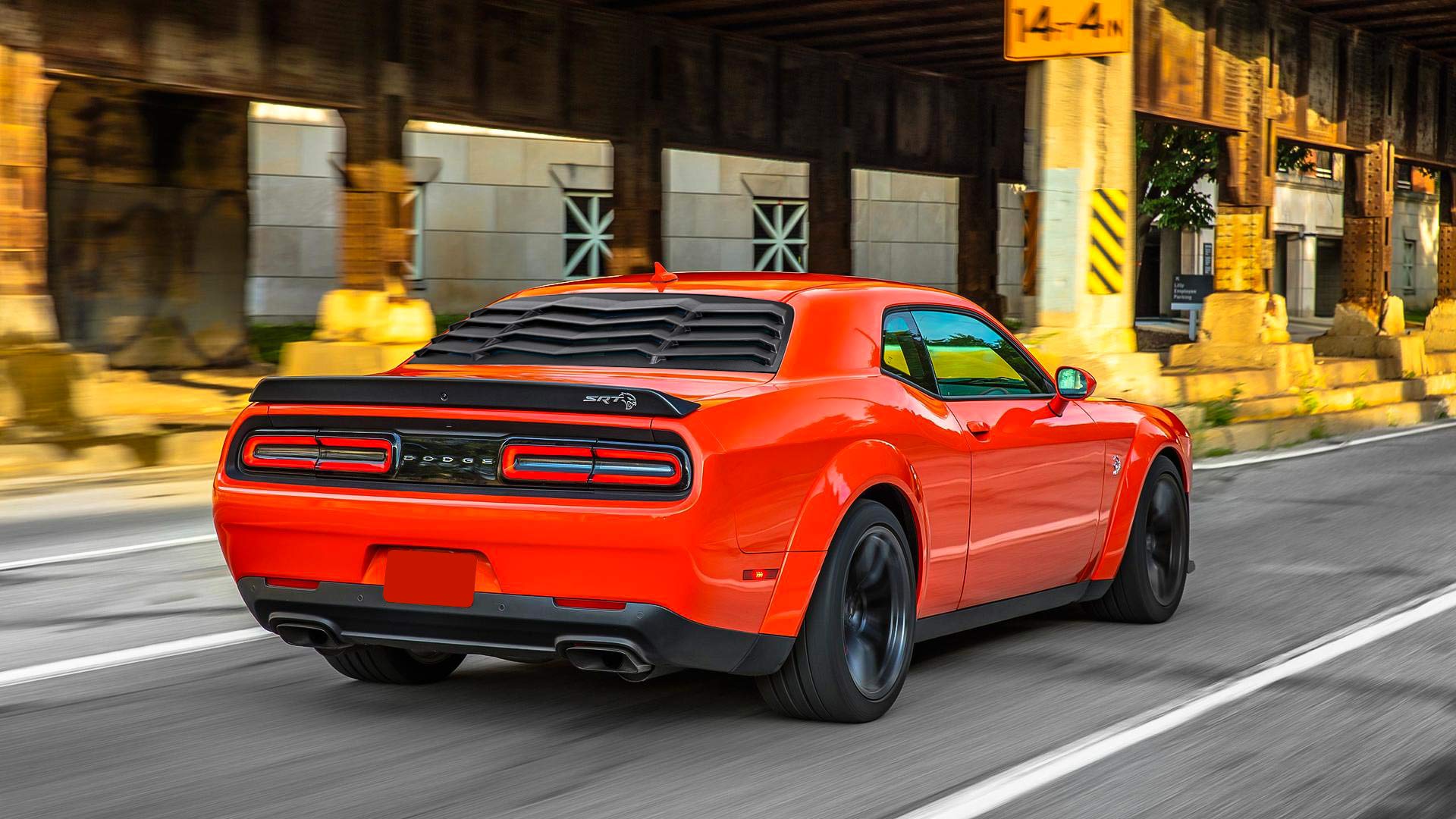 E-cowlboy Rear Window Louvers for Dodge Challenger 2008-2023, Matte Black ABS Sun Shade Cover, GT Lambo Style, All Weather