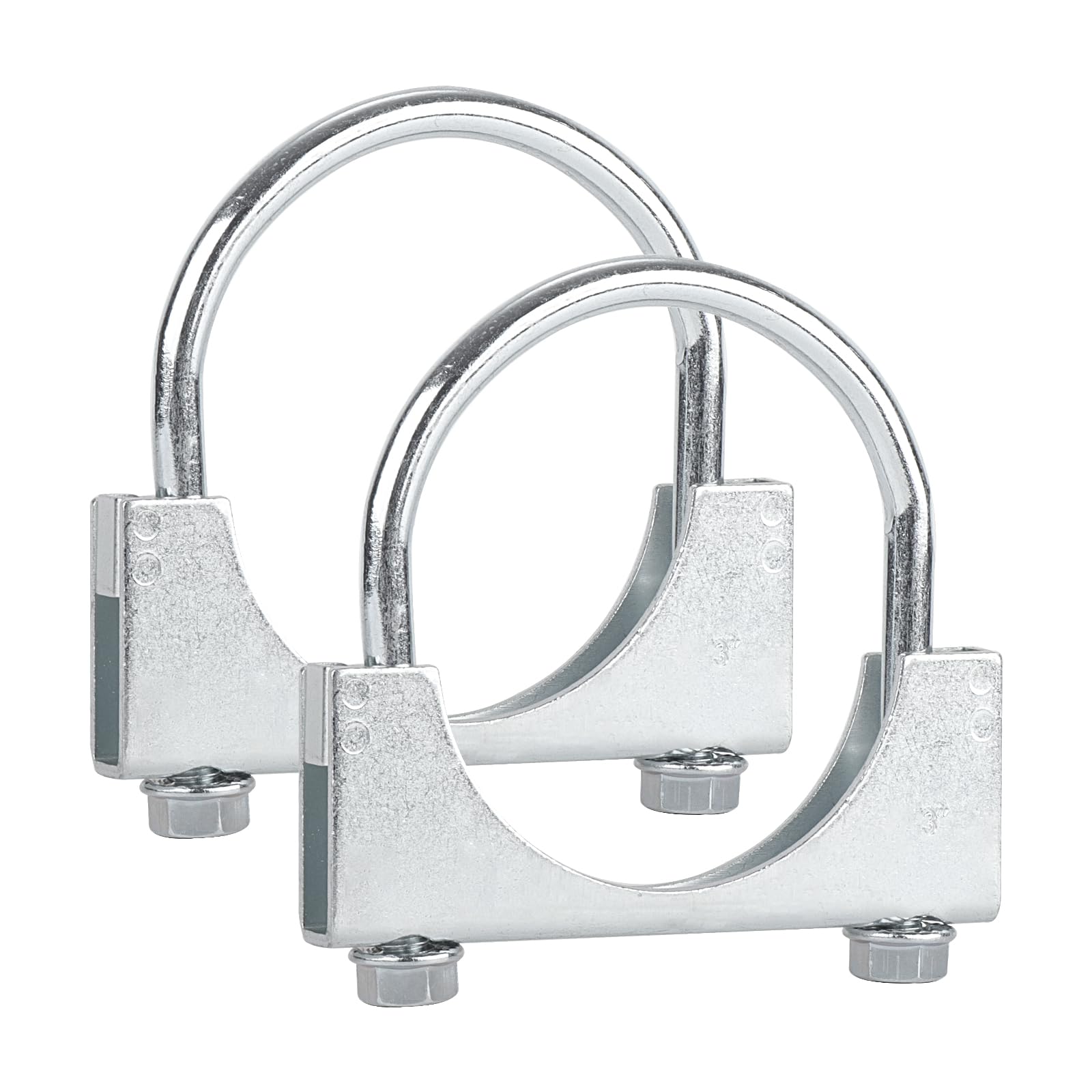 Lcgp 3'' Heavy Duty U Bolt Clamps Saddle Type Anti-Corrosion 2 Pack Muffler Clamps