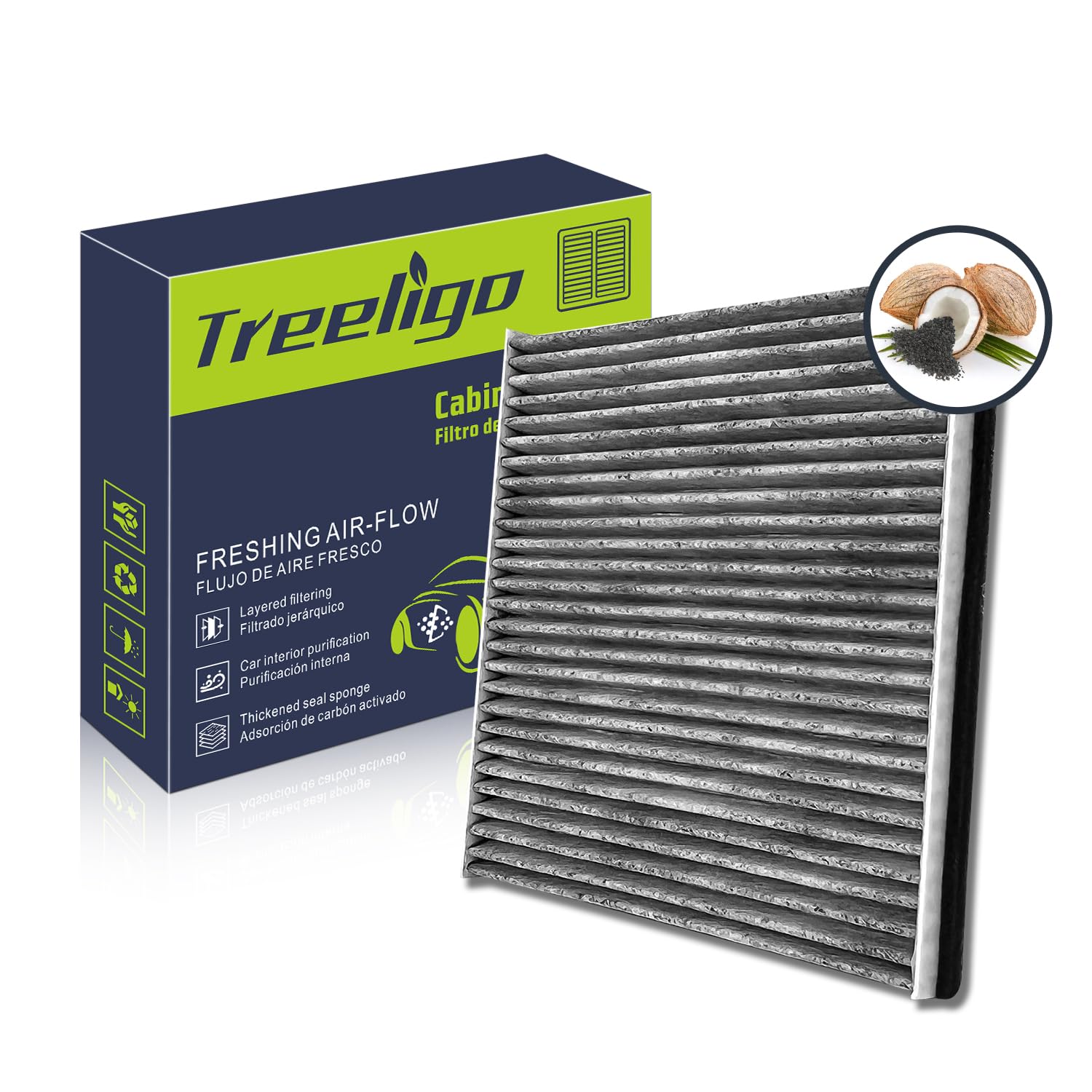 Treeligo Cf10132 Cabin Air Filter, Replacement For Camry 2002-2006 Avalon 2000-2004 Sienna 2004-2010 Solara 2002-2008 Es300 Es33