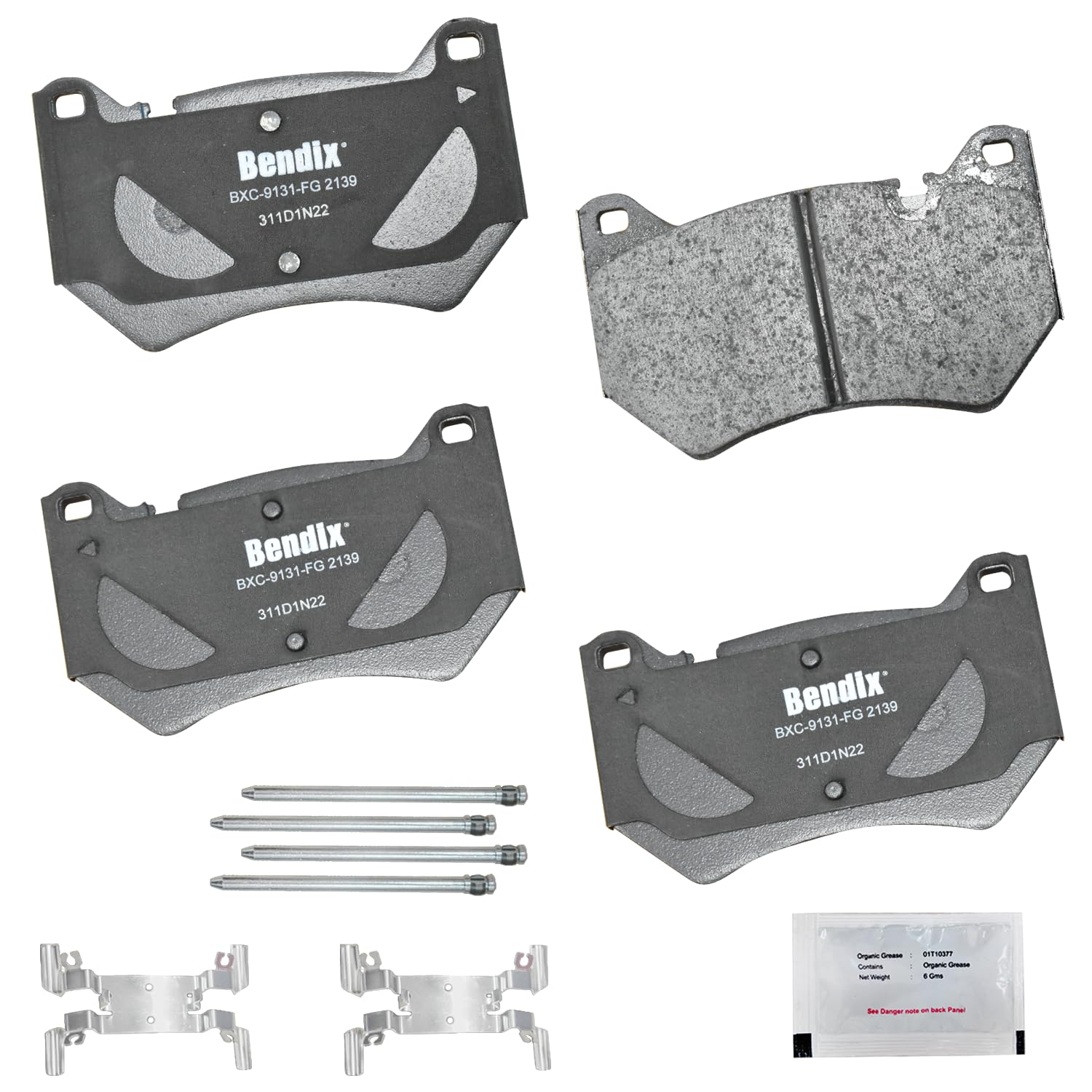Bendix Priority1 Cfc2139 Ceramic Front Brake Pads For Audi Q5 2024-2018, Q5 Sportback 2024-2021