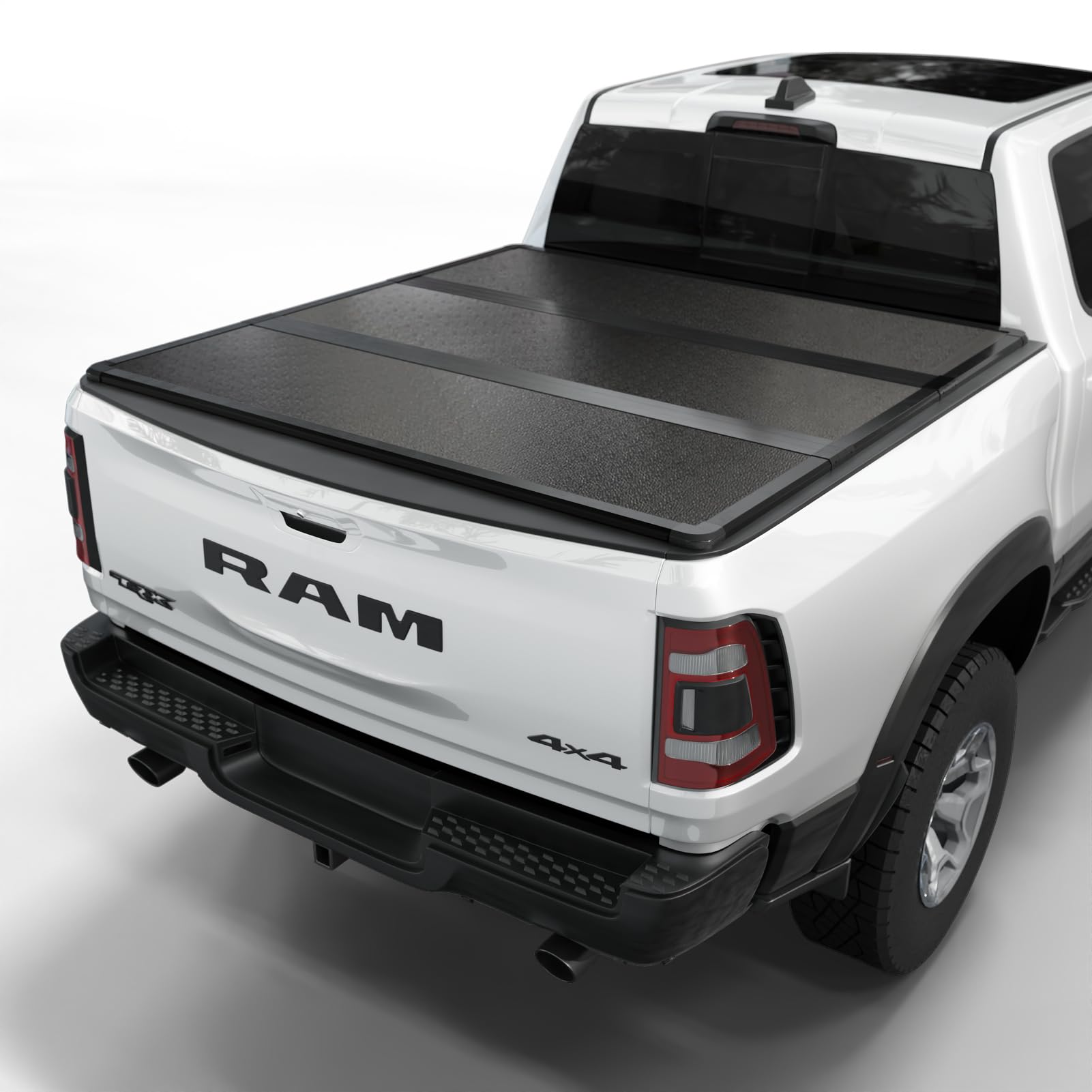 Toptiny Hard Folding Truck Bed Tonneau Cover |HTF012|Fits 2009-2025 Dodge Ram 1500 6' 4'' Bed Without Ram Box (76.3)
