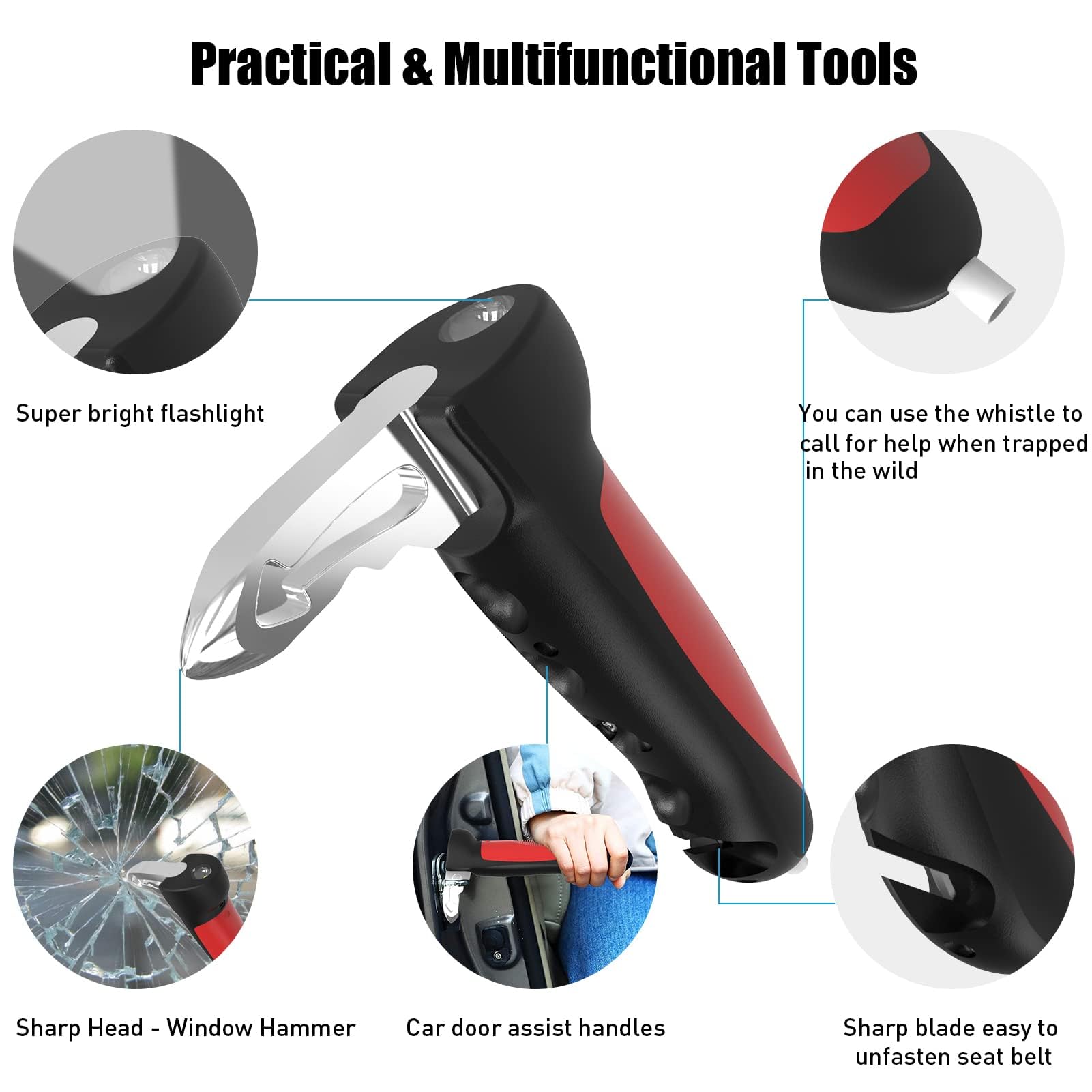 Byojia 5 In 1 Vehicle Support Handles Elderly Portable Automotive Door Assist Handles Multifunction Car Handle For Elderly And H