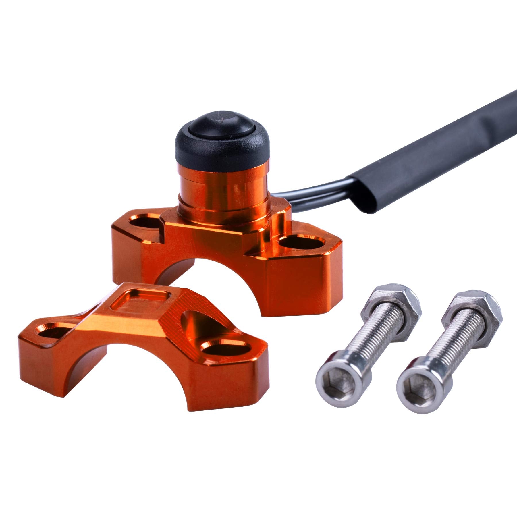 Oraevy Cnc Universal Motorcycle Engine Stop Start Kill Switch Button With Mounting Backplate Compatible With Sx Exc Xcf Duke Lc4