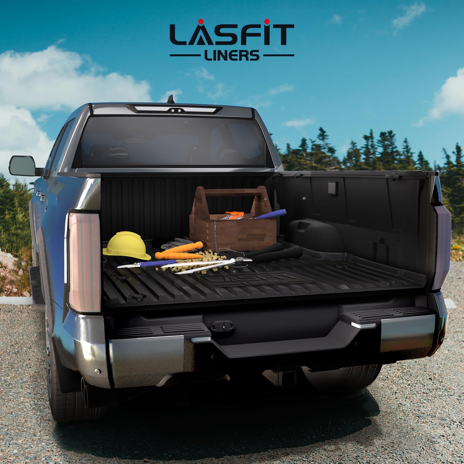 Lasfit Bed Mat For Toyota Tundra 2025 2024 2023 2022 Truck Bed (5.5Ft,5.5'), All Weather 5.5 Ft Bed Liner For Toyota Tundra Acce