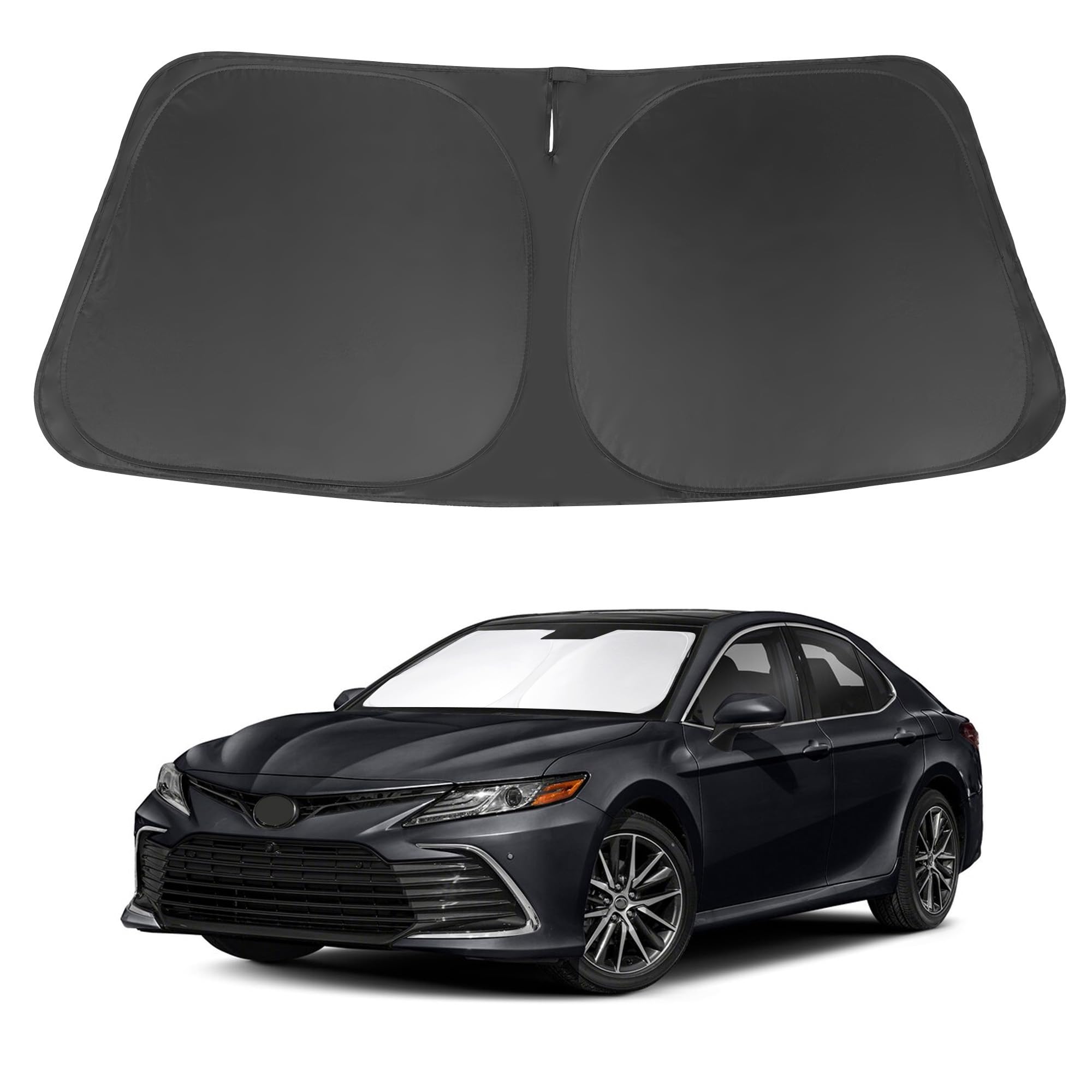 Windshield Sun Shade Custom Fit 2018-2024 Toyota Camry Le Xle Hybrid Se Xse Sedan Accessories Front Foldable Window Sunshade