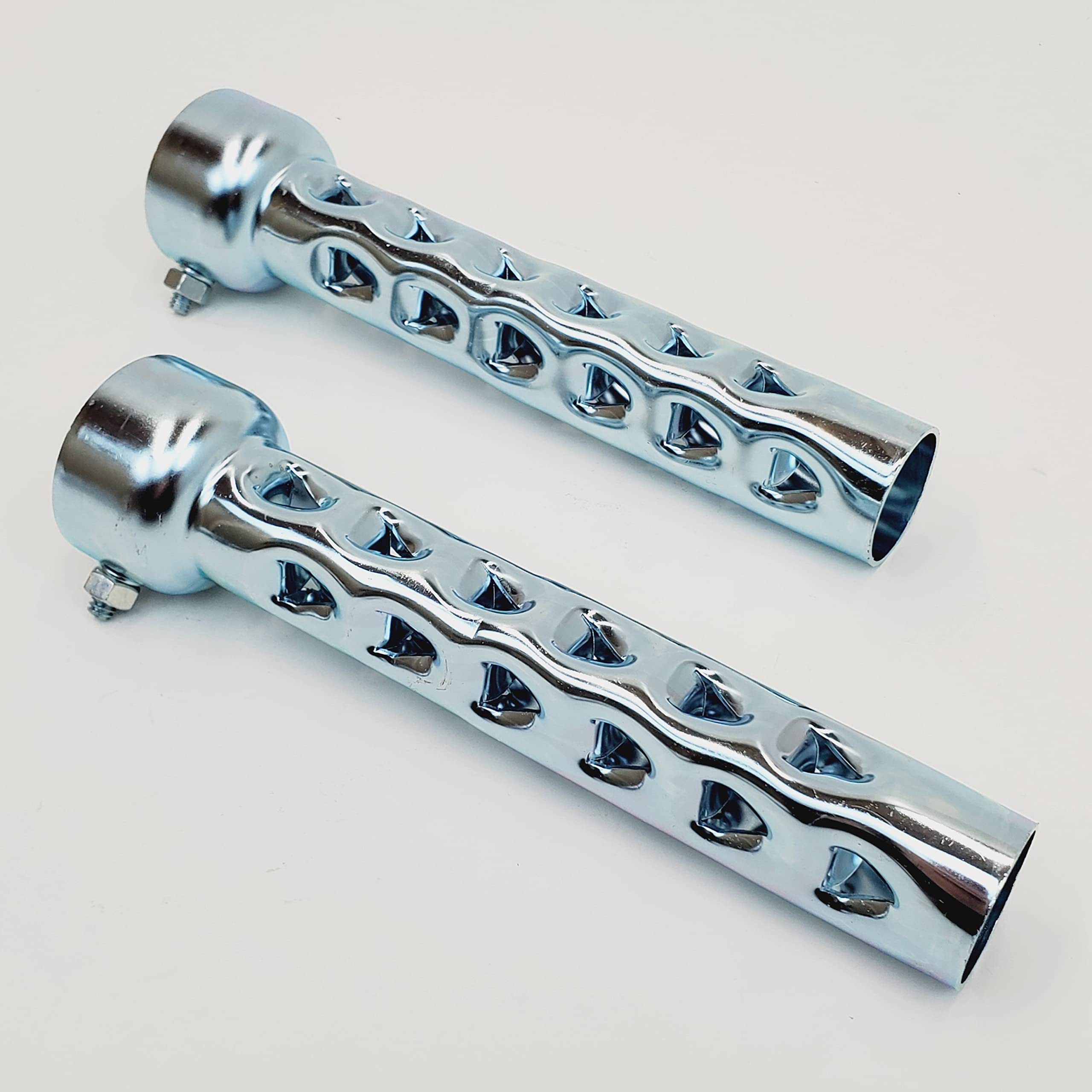 8    Long Exhaust Baffles For 2'' Od Exhaust Pipes & Mufflers - Noise Reducer/Silencer - Sold As A Pair W/Mounting Nut & Bolt - 