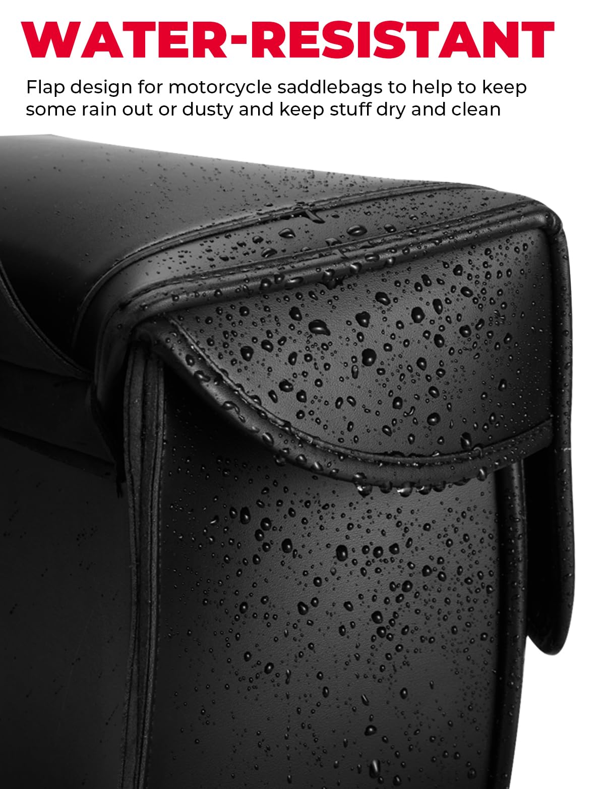 Kemimoto Motorcycle Saddlebags, 30L Large Capacity Saddle Bags Motorcycles, Pu Leather Motorcycle Luggage Bag For Sportster Soft