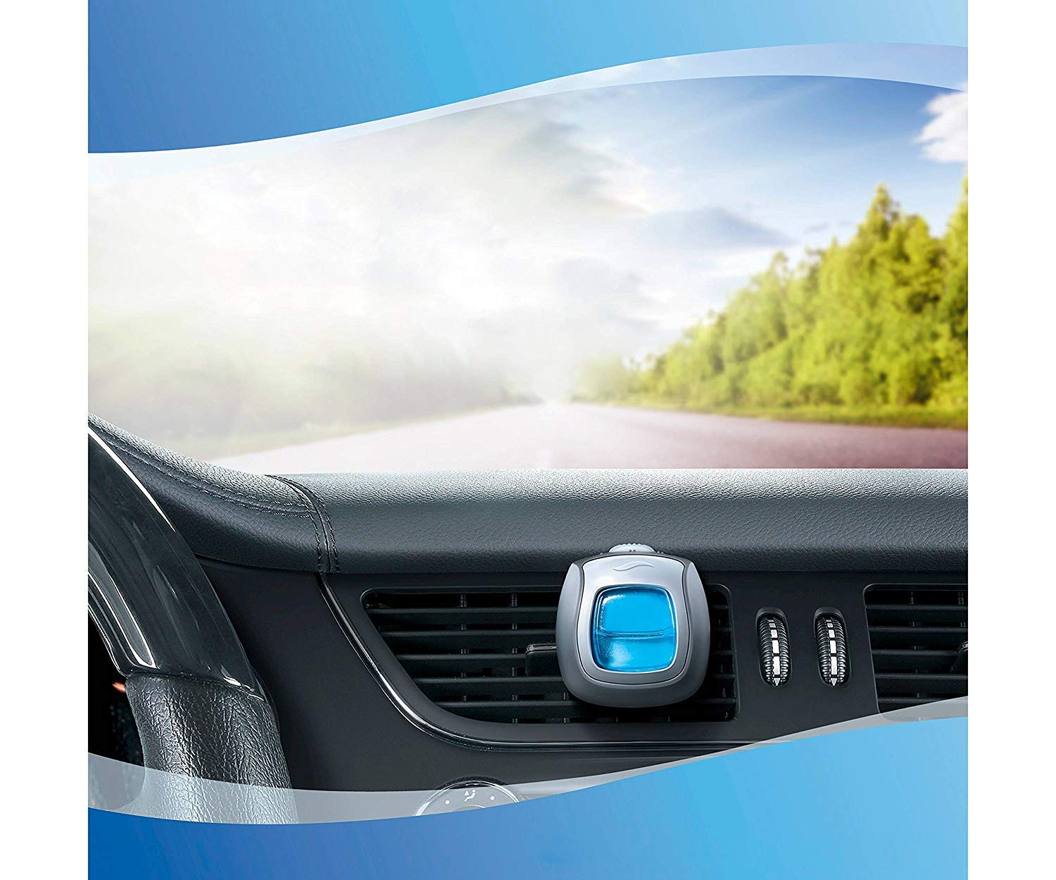 Febreze Car Vent Clip Air Freshener - Fresh-Cut Pine - Pack of 2 - 0.06 Fl Oz - Holiday Collection 2017 - Green