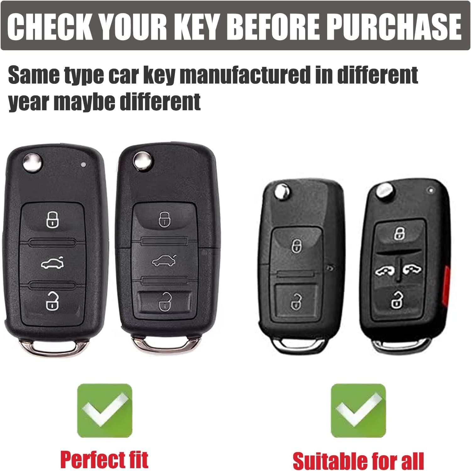 Gematay For Vw Volkswagen Key Fob Cover With Keychain Lanyard, Soft Tpu Key Fob Protector Shell Compatible With Vw Jetta Golf Po