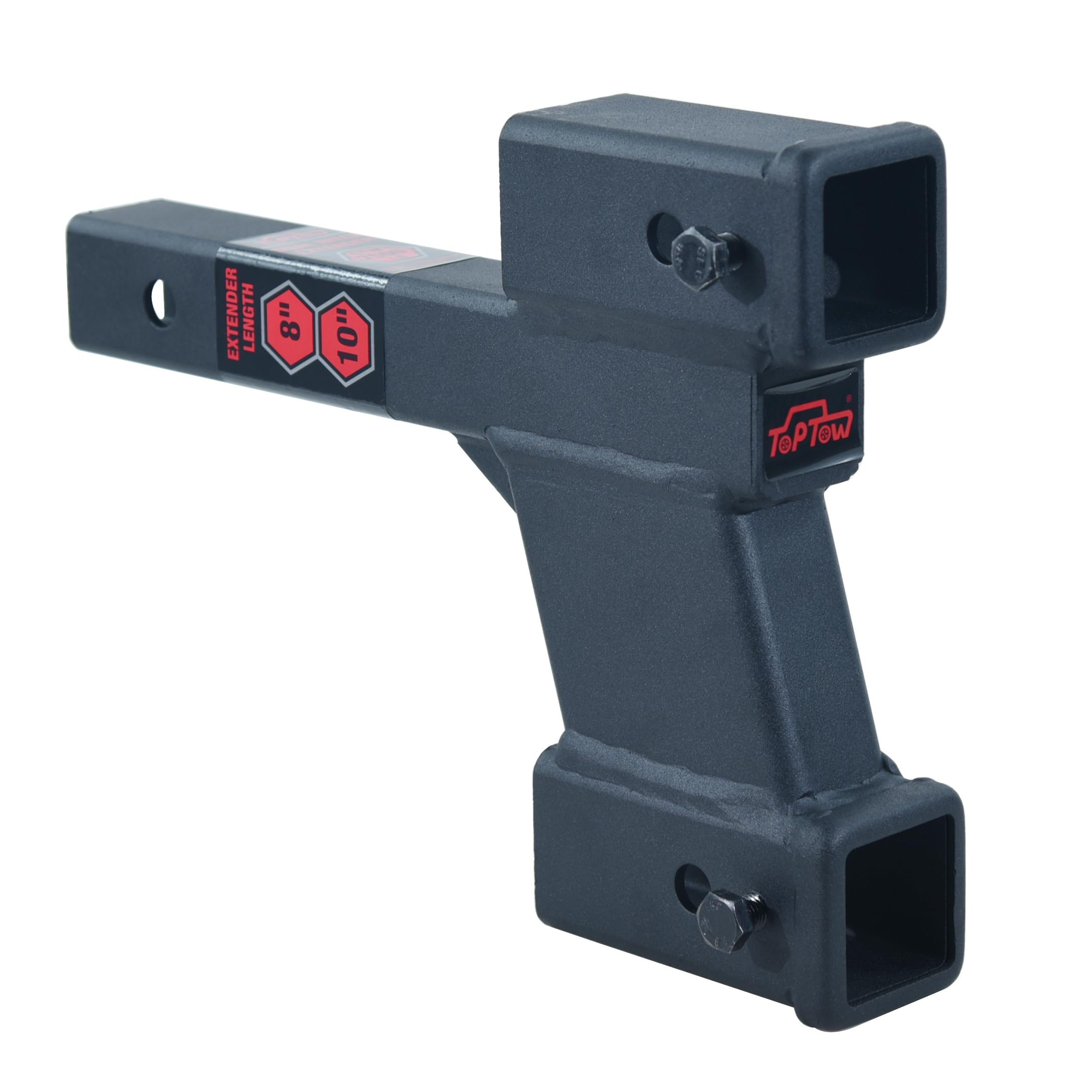 Toptow Trailer Hitch Dual Hitch Extender, 2 1/4-Inch & 6 1/4-Inch Rise/Drop, 2-Inch Receiver, 2-Inch Hitch Tube, 7500Lbs Tow Hit