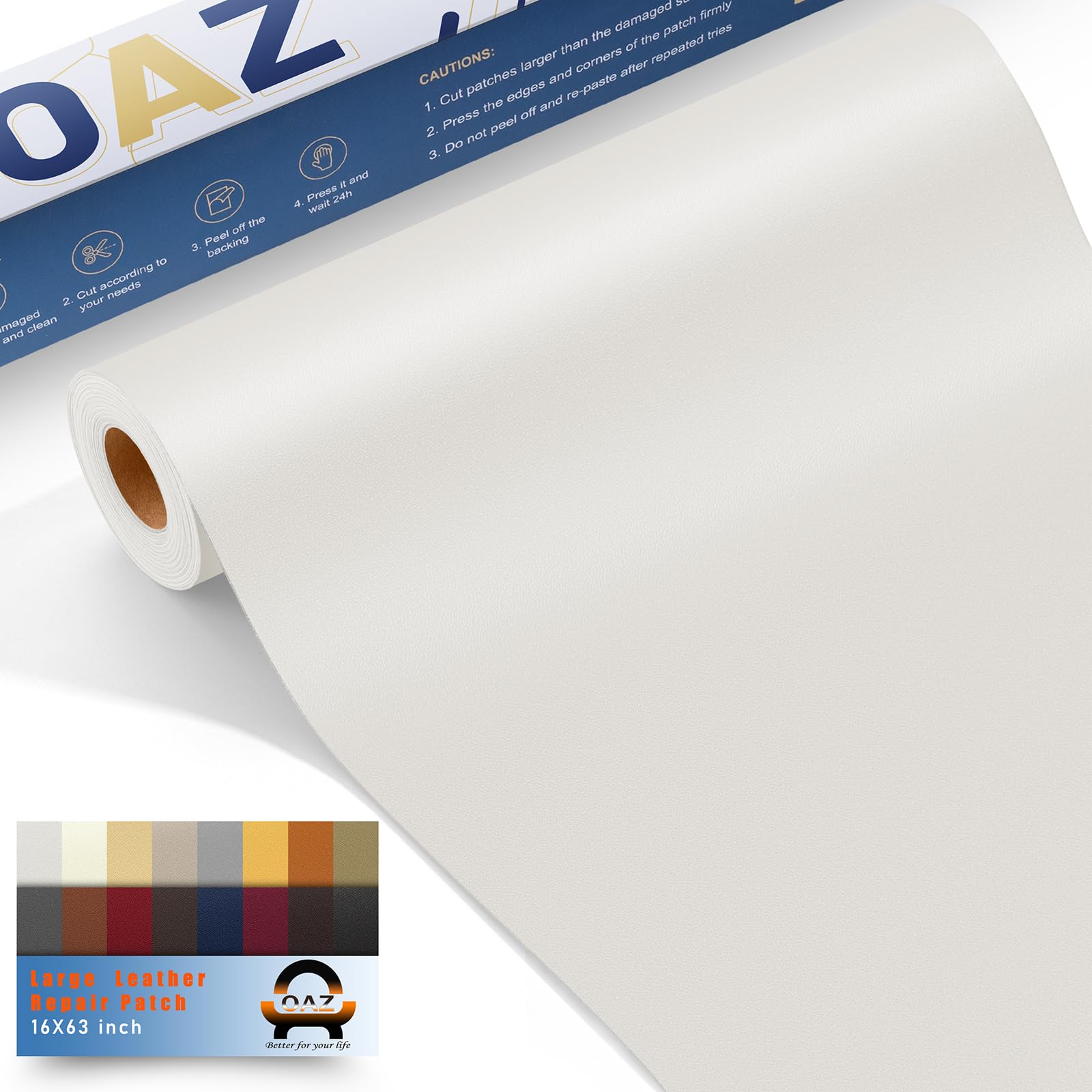 Oaz Leather Repair Patch, 16X63 Inch Large Self Adhesive Leather Repair Patch Tape For Car Seat, Leather Repair Kit For Furnitur