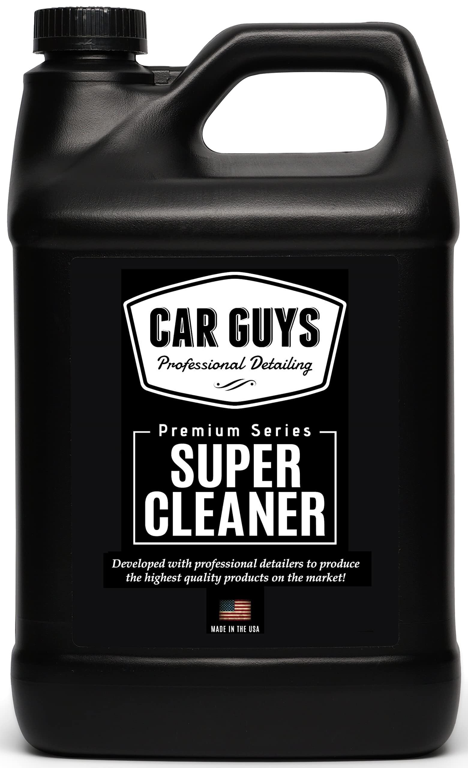 Car Guys Super Cleaner 1 Gallon Refill | Effective Car Interior Cleaner | Leather Car Seat Cleaner | Stain Remover For Carpet, Upholstery, Fabric, And Much More! | 1 Gallon (Sprayer Not Included)