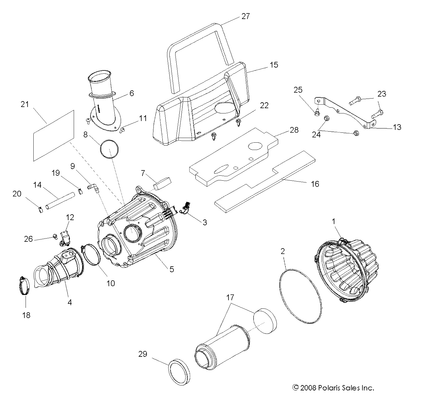 Polaris Rzr Throttle Body Boot, Genuine Oem Part 5413581, Qty 1
