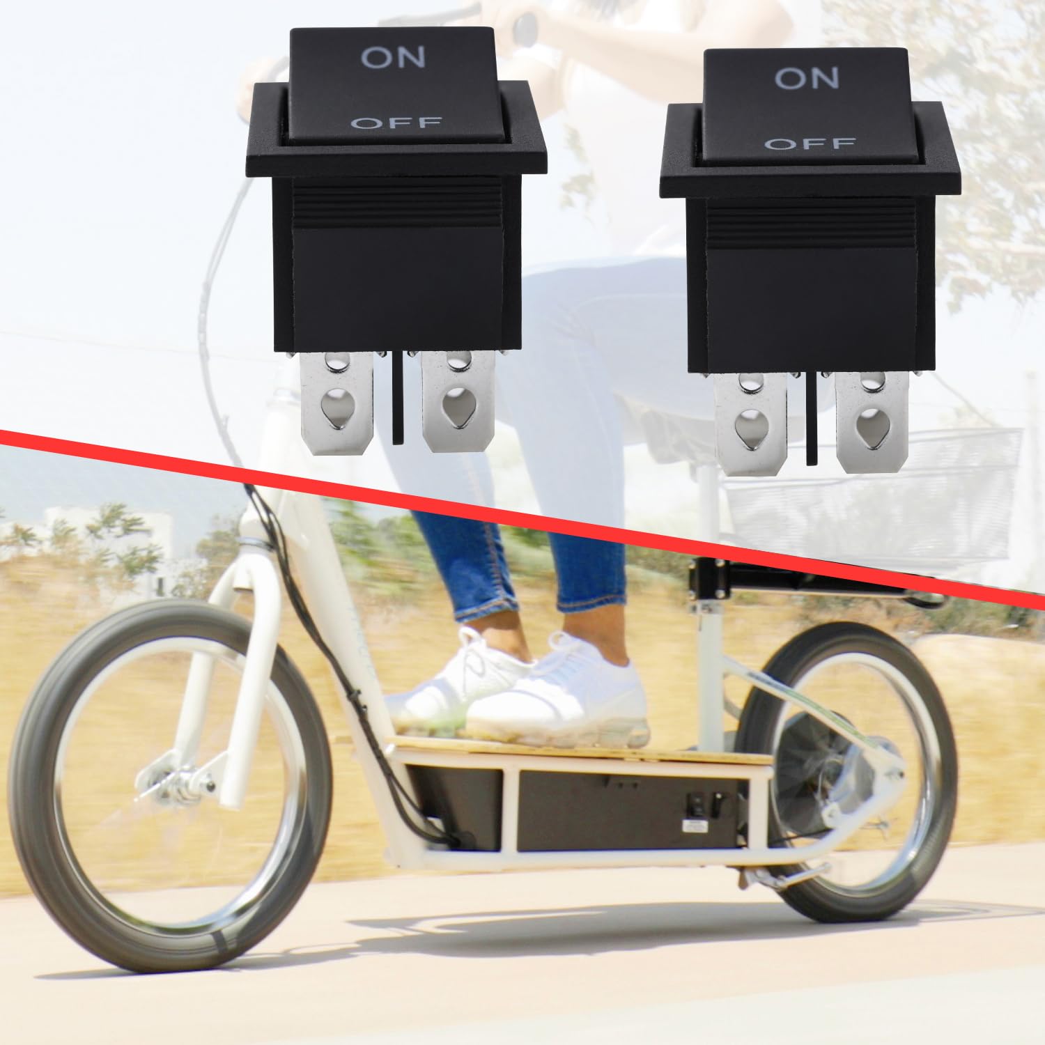 KAMIER On Off Power Reset Switch for Razor MX650 MX500 SX500 Mcgrath Dirt Bike Dirt Quad 4 Wheeler ATV Pocket Mod EcoSmart Metro