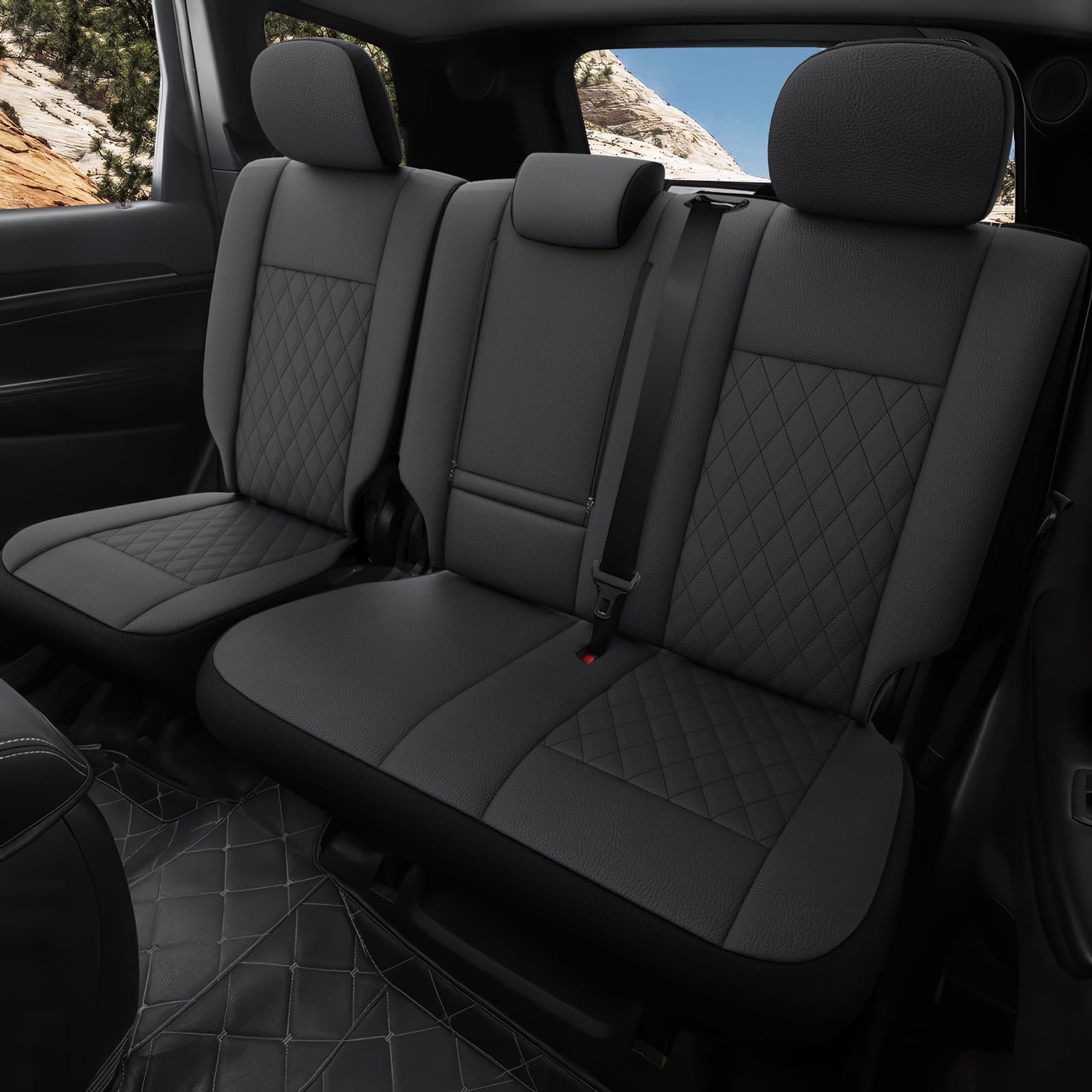 Giant Panda Full Set Faux Leather Seat Covers Custom Fit For Jeep Grand Cherokee Wk2 2011-2021 Laredo Limited Overland Altitude