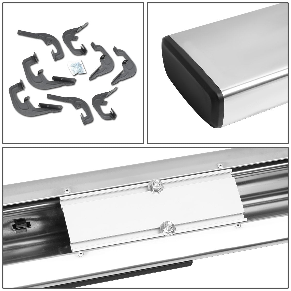Auto Dynasty Running Boards Compatible With 2007-2019 Chevy Silverado Gmc Sierra 1500 2500Hd 3500Hd Crew Cab, Stainless Steel Si