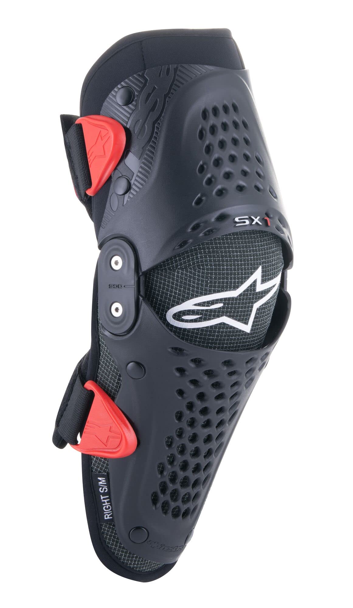 Alpinestars 6546319-13-Lxl: Sx-1 Youth Knee Protector Black/Red Lg/Xl