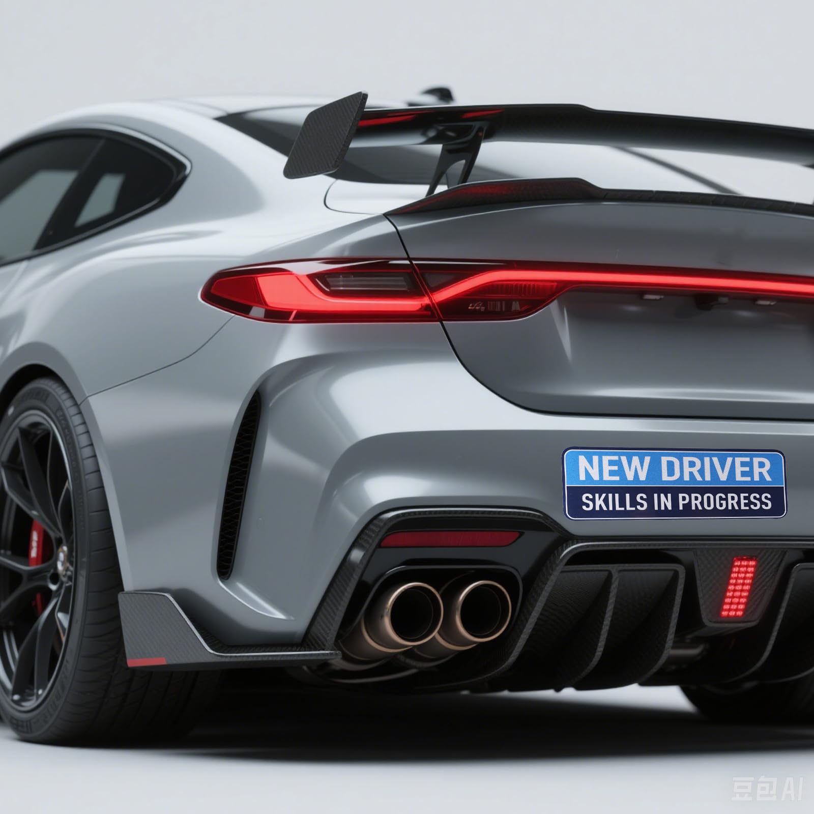 3 Pcs New Driver Magnetic Car Stickers, 10x3.5in Reflective Magnetic Bumper Sticker Set Removable Novice Driver Safety Attention