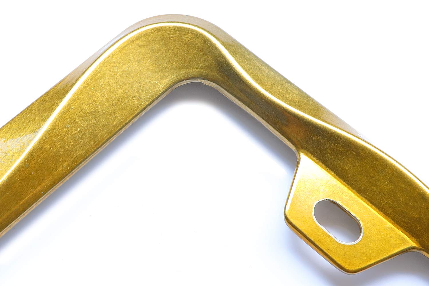 Sgooky 3D Curly Wave Pattern License Plate Holder Golden License Plate Frame From Pure Zinc Alloy Metal Perfect Plate Holder