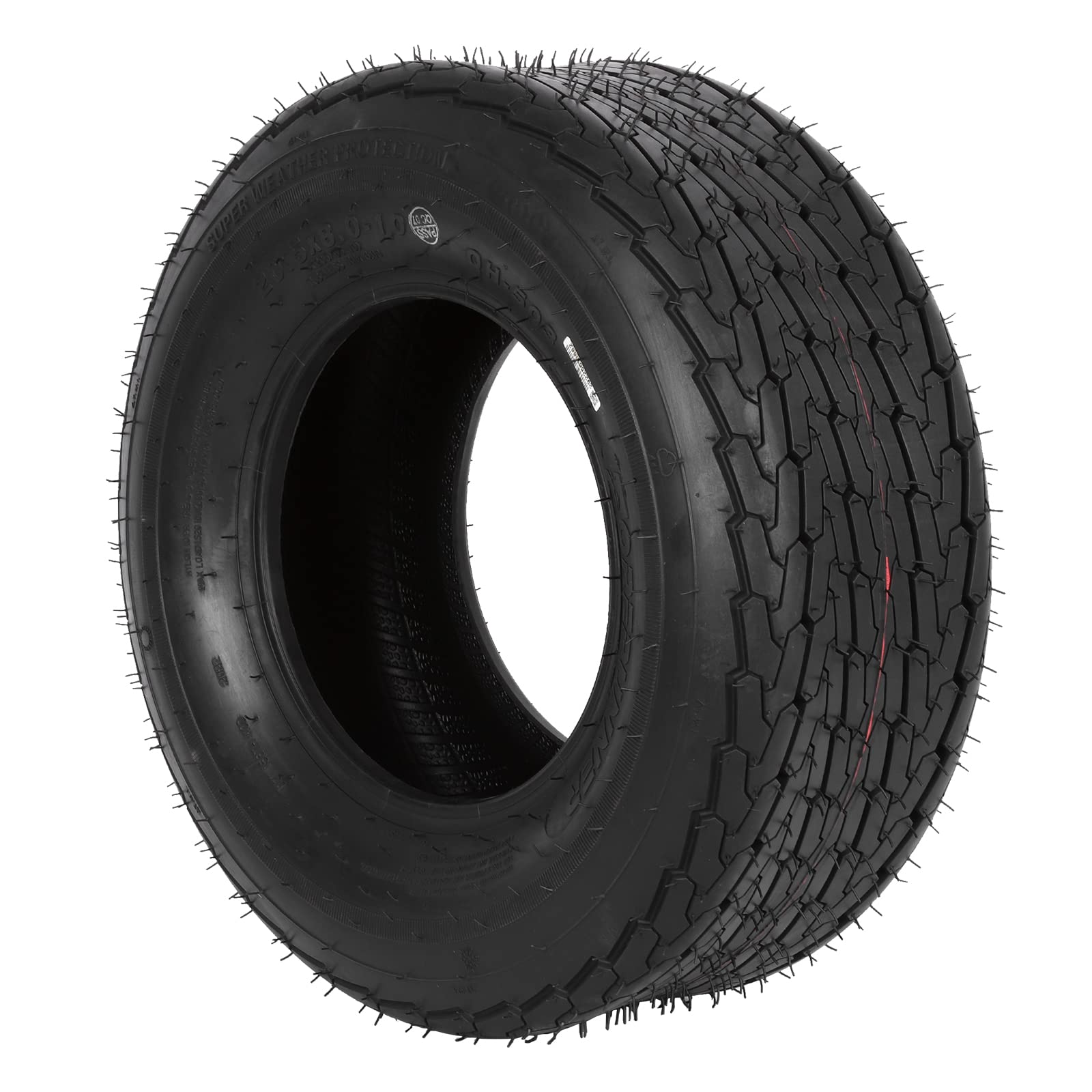 Set Of 2 Hykolity Highway Boat Utility Trailer Tire 20.5X8-10, Load Range E, Lre 10Pr