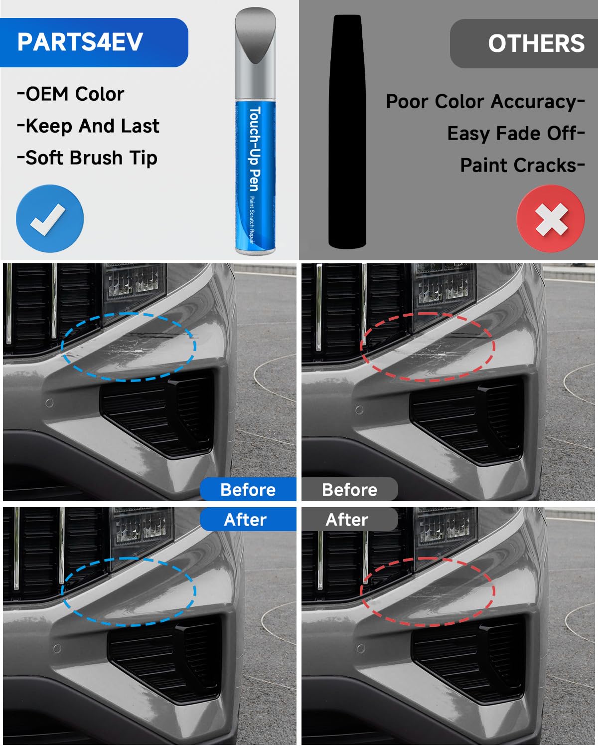 RSACET Touch Up Paint Compatible with Kia Exact Match Touch Up Paint Car Scratch Repair (Wolf Gray(C7S/US6))