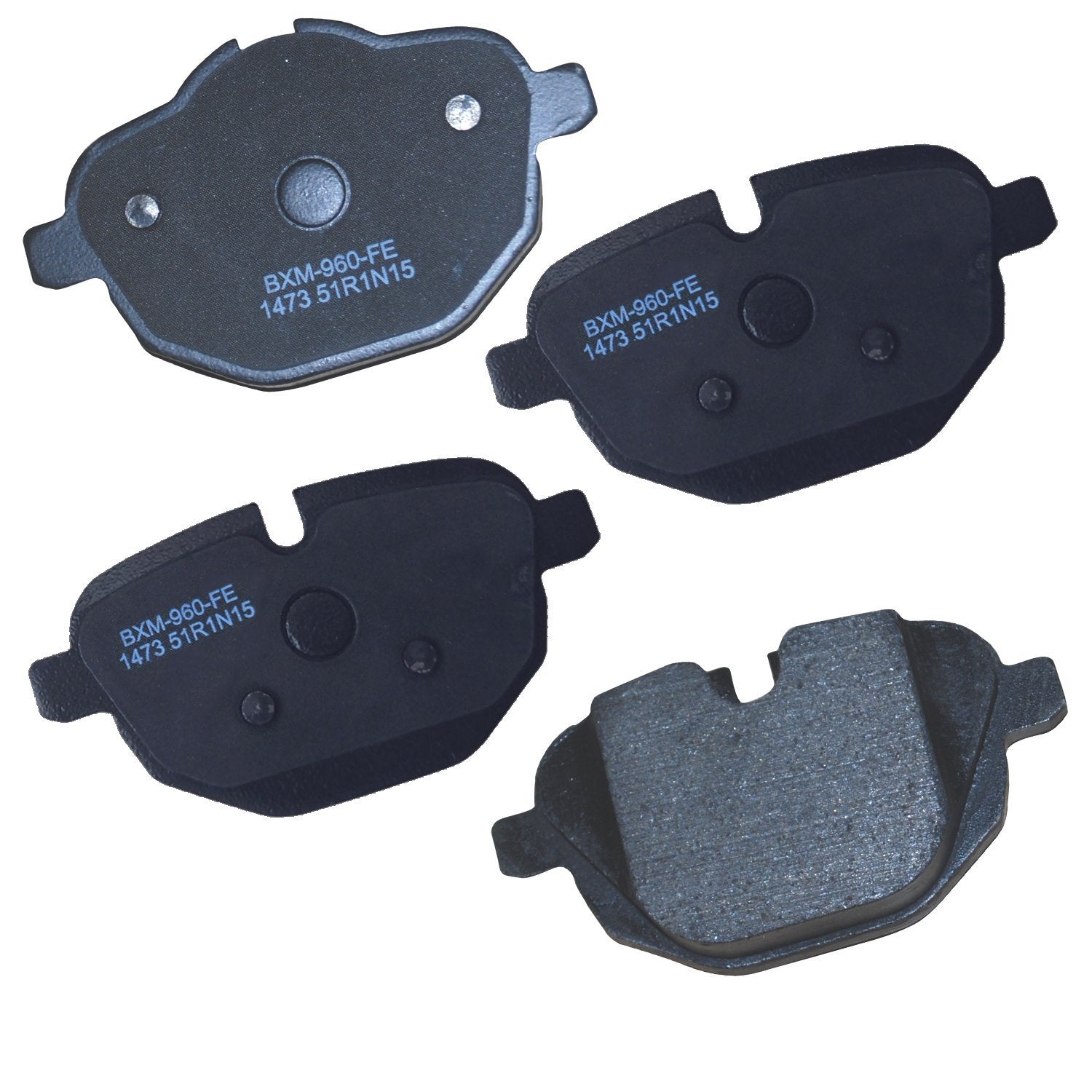 Bendix Premium Sbm1473 Semi-Metallic Rear Brake Pads For Select Models Bmw 520I, 528I, 528I Xdrive, 530E, 530E 530I, 530I 535D,