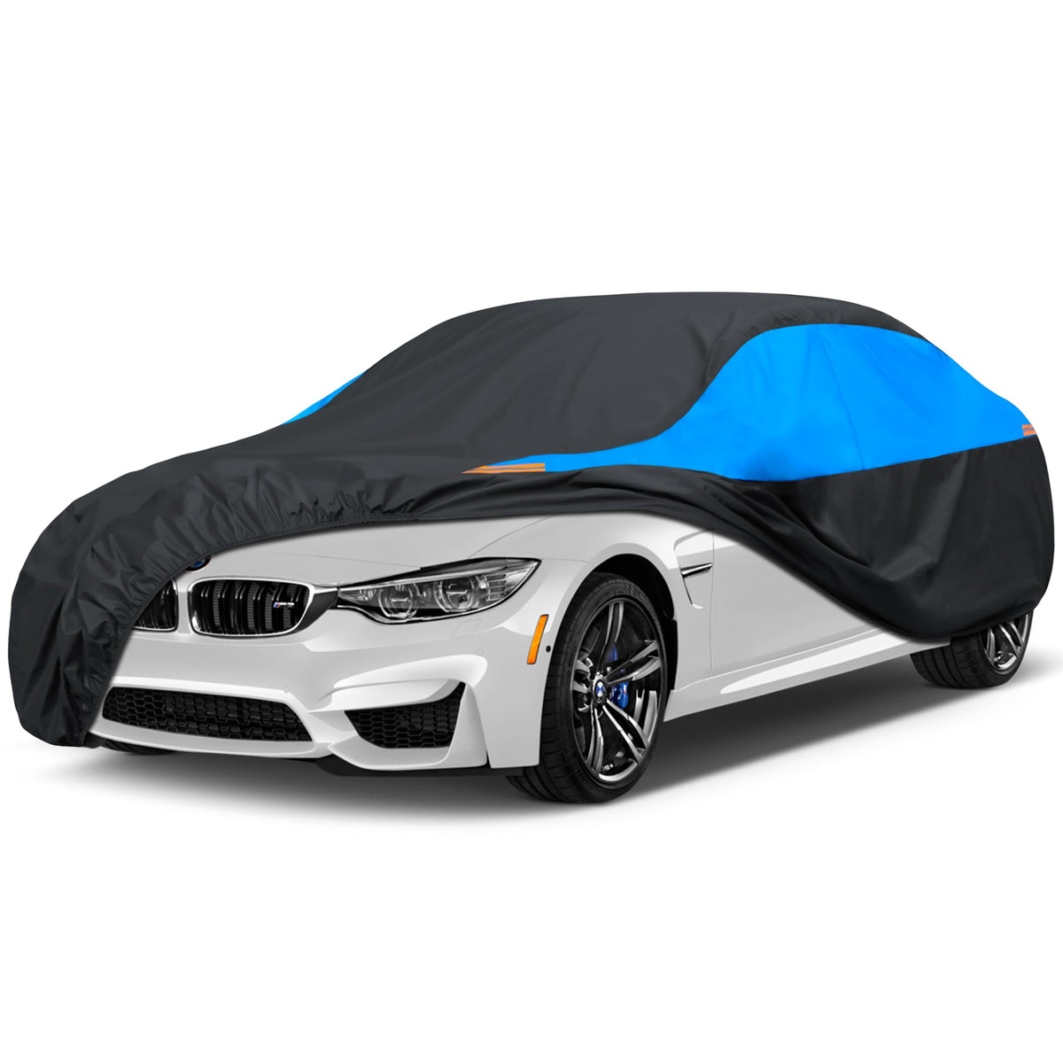 Mornyray Waterproof Car Cover All Weather Snowproof Uv Protection Windproof Outdoor Full Car Cover, Universal Fit For Sedan (Fit