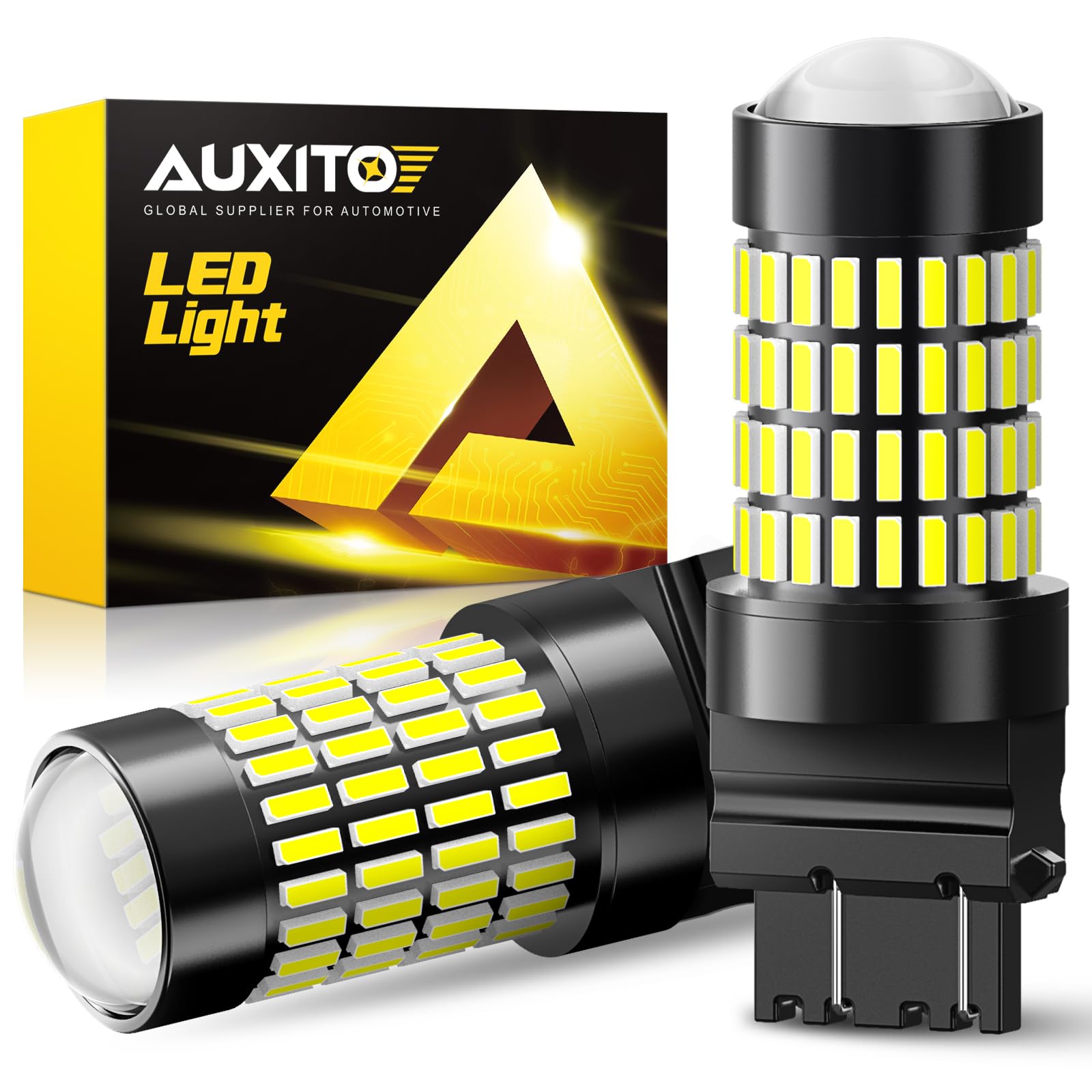 AUXITO 3157 LED Bulbs Reverse Lights, 102-SMD Chipsets 500% Brighter 3056 3156 3057 4157 LED Bulbs with Projector for Reverse Ba