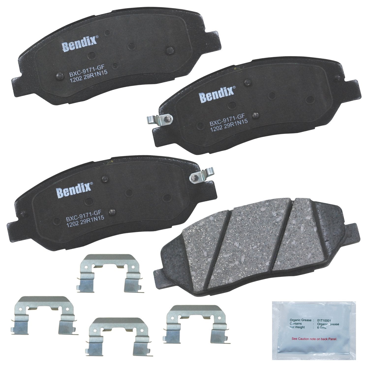 Bendix Priority1 Cfc1202 Ceramic Front Brake Pads For Hyundai Entourage 2010-2007, Santa Fe 2009-2007, Santa Fe 2016-2013, Santa