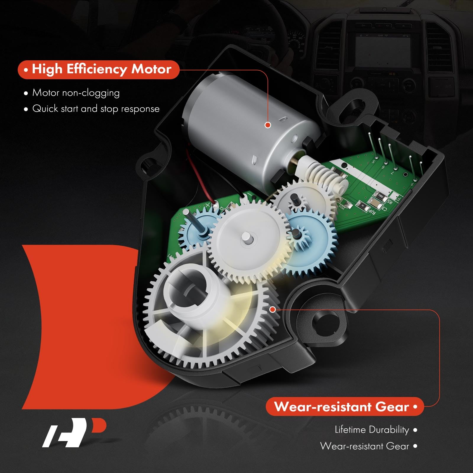 A-Premium Hvac Blend Door Actuator - Compatible With Chevy, Gmc, Cadillac & Hummer Models - 2003-2014 Escalade Avalanche Silvera