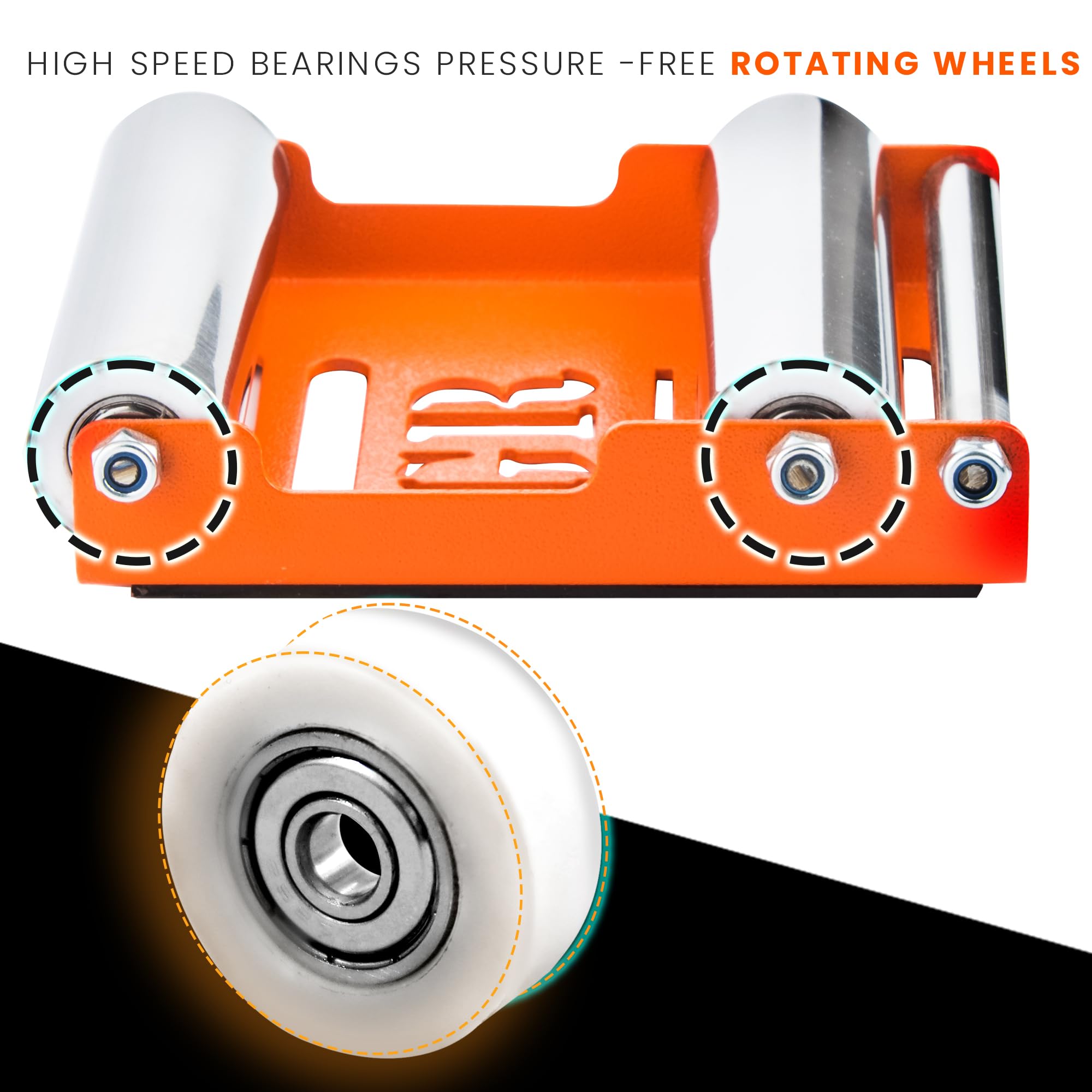 Grand Pitstop Motorcycle Wheel Cleaning Stand - Paddock Stand Replacement - Wheel Roller Stand For Tire Cleaning & Chain Lubrication - Groller Medium (Bikes < 485 Lb & Tyre Width <180 Mm)