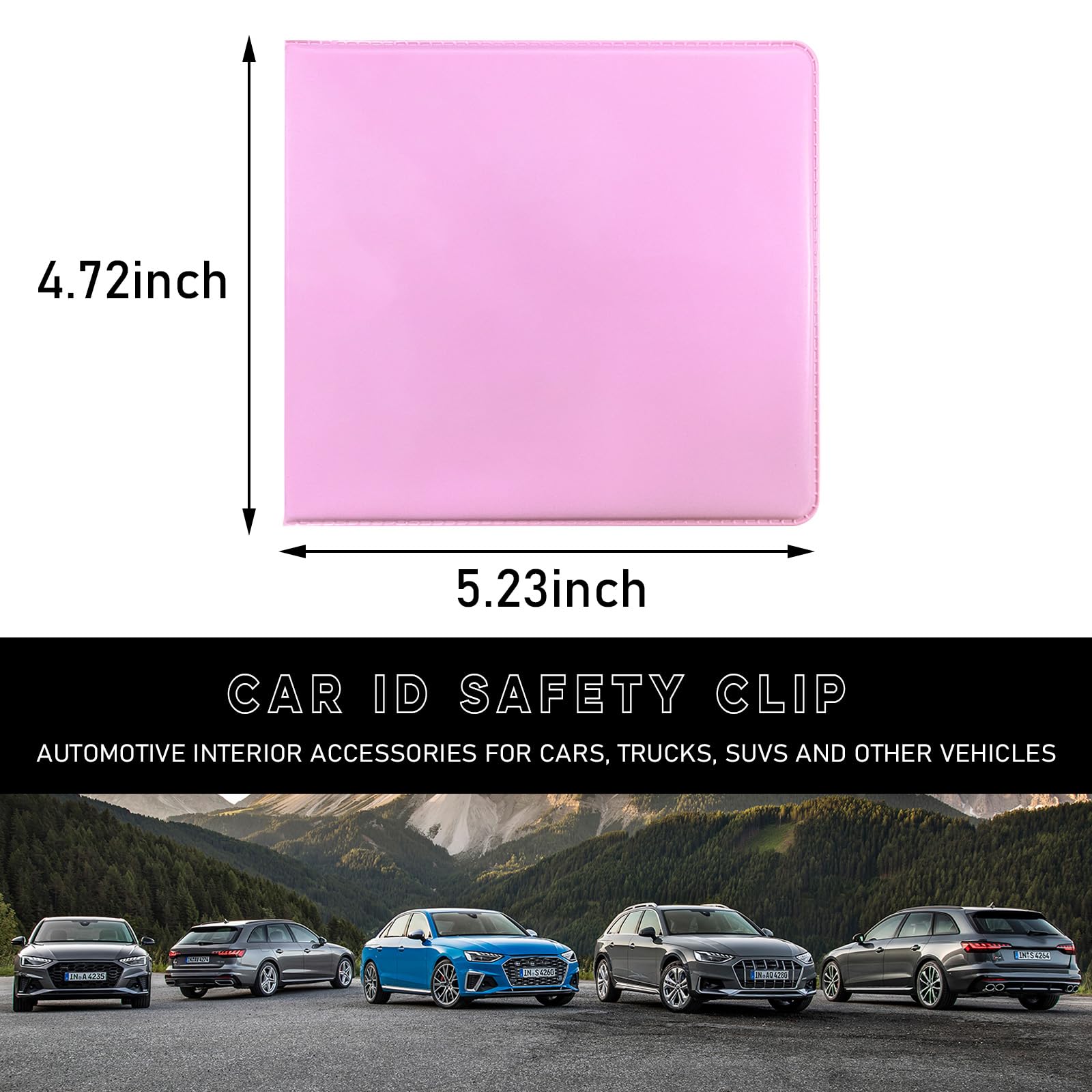 Ziciner Car Registration and Insurance Holder, 5.2''   4.7'' Premium Auto Glove Box Organizer with Closure, Essential Vehicle Do