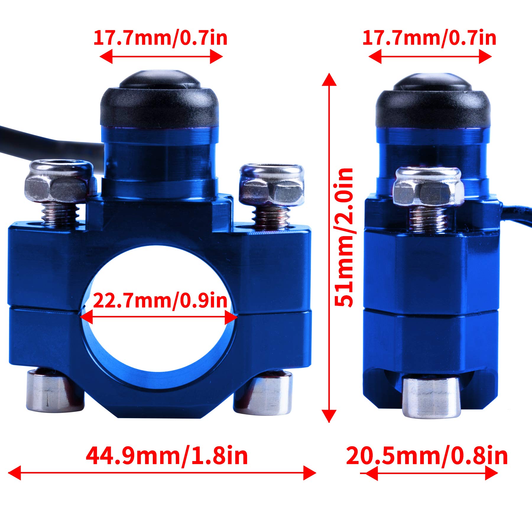 Oraevy Cnc Universal Motorcycle Engine Stop Start Kill Switch Button With Mounting Backplate Compatible With Yamaha Yz250 Yz450