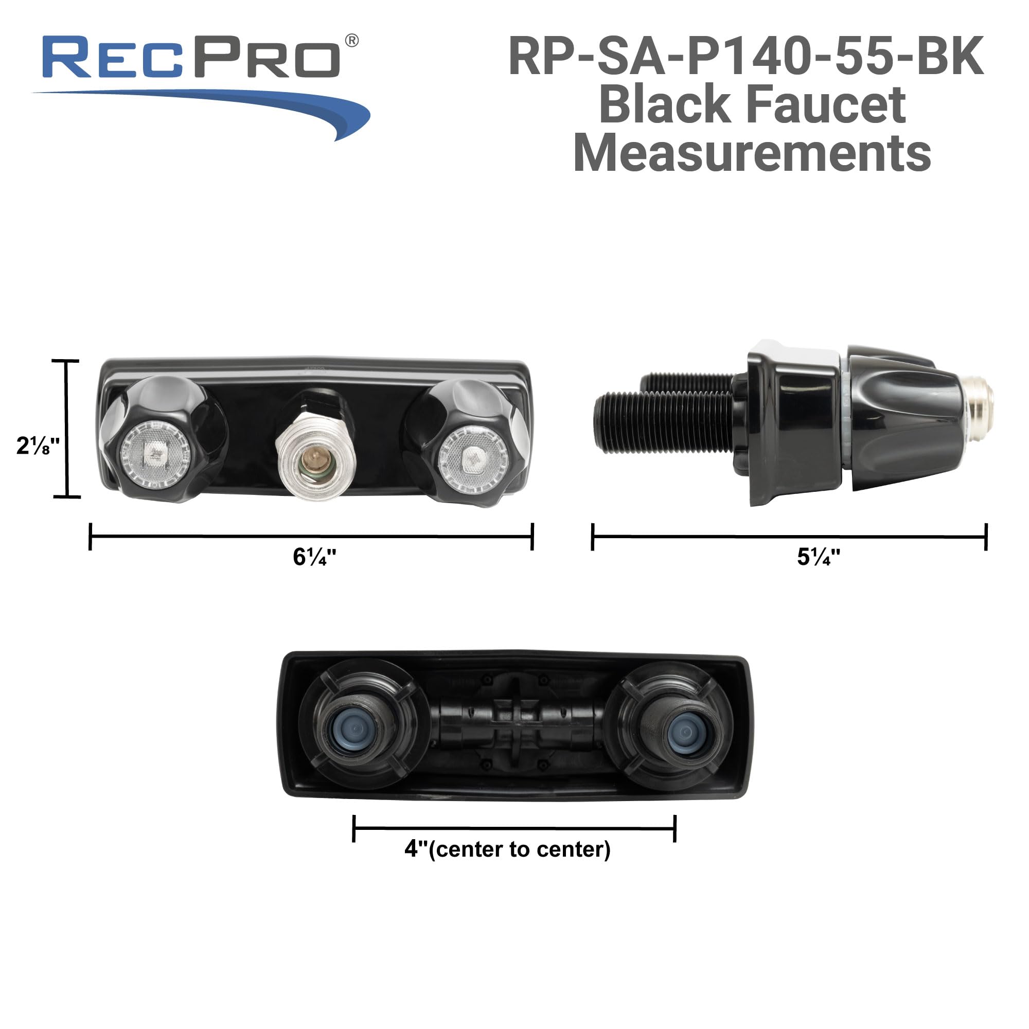 Rv Exterior Faucet Hot/Cold | High Pressure Sprayer | Metal | Optional Flex Spout | Rv Exterior Shower Faucet | Rv Exterior Spra