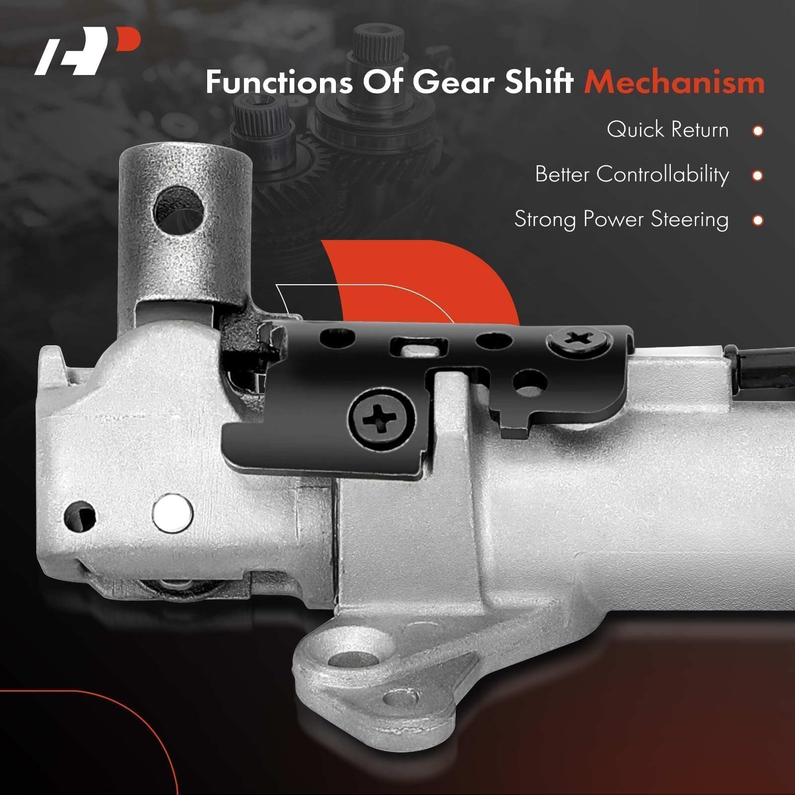 A-Premium Steering Column Shift Mechanism - Compatible with Cadillac, Chevy, GMC Vehicles - 1998-2007 - Escalade, Blazer, Silver