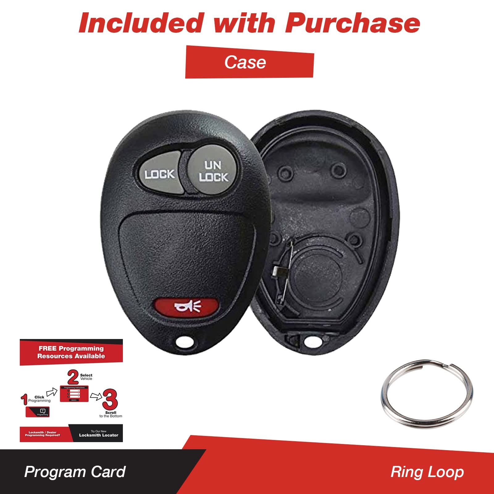 Keylessoption Just The Case Keyless Entry Remote Key Fob Shell For L2C0007T