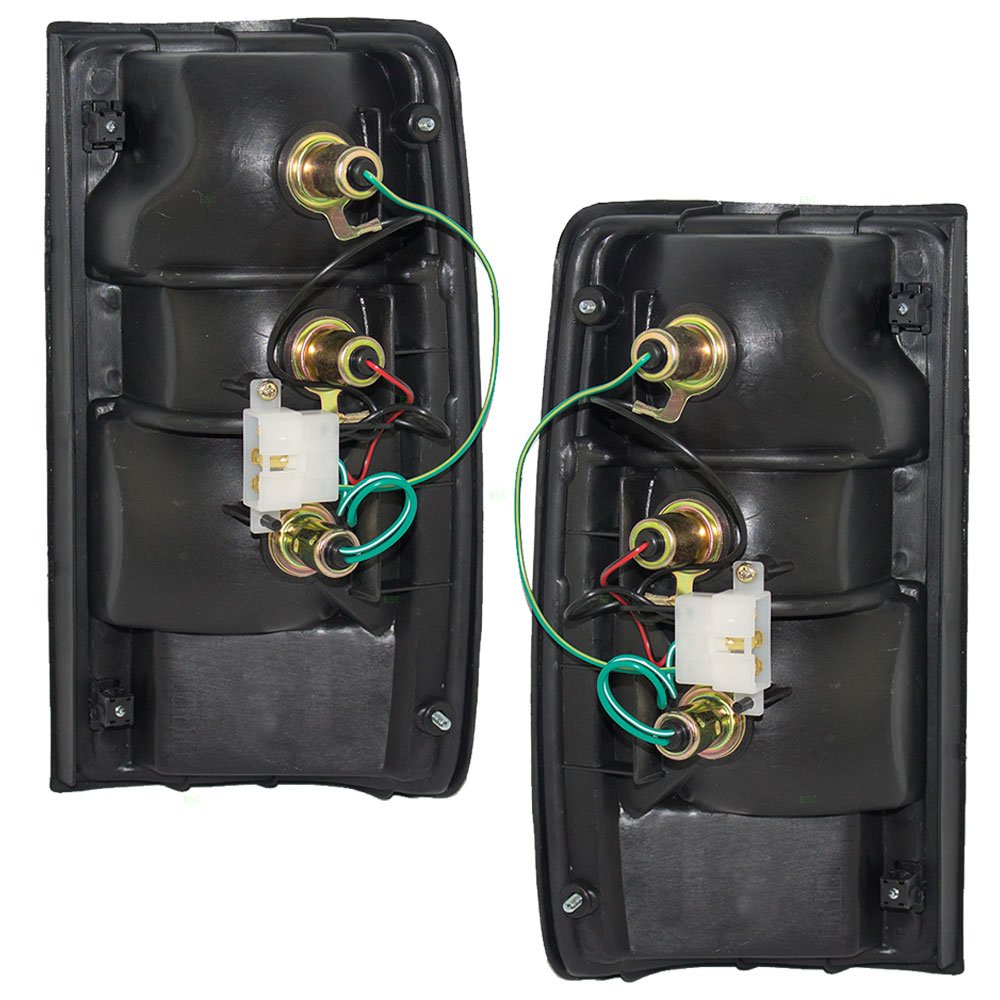 Brock Replacement Driver And Passenger Taillights Tail Lamps Compatible With 89-95 Pickup Truck 8156089166 8155089166