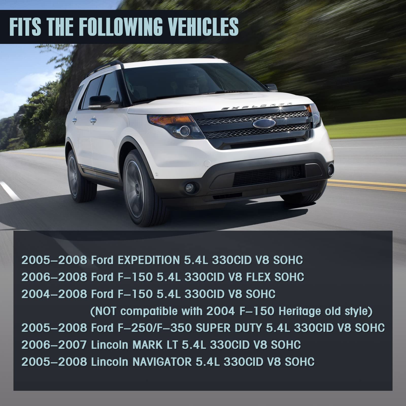 5.4 Timing Chain Kit W/Cam Phaser Timing Chain Tensioner Sprocket For 2005 Ford F150 2004-2008 2005-2010 Ford Expedition 5.4 3V