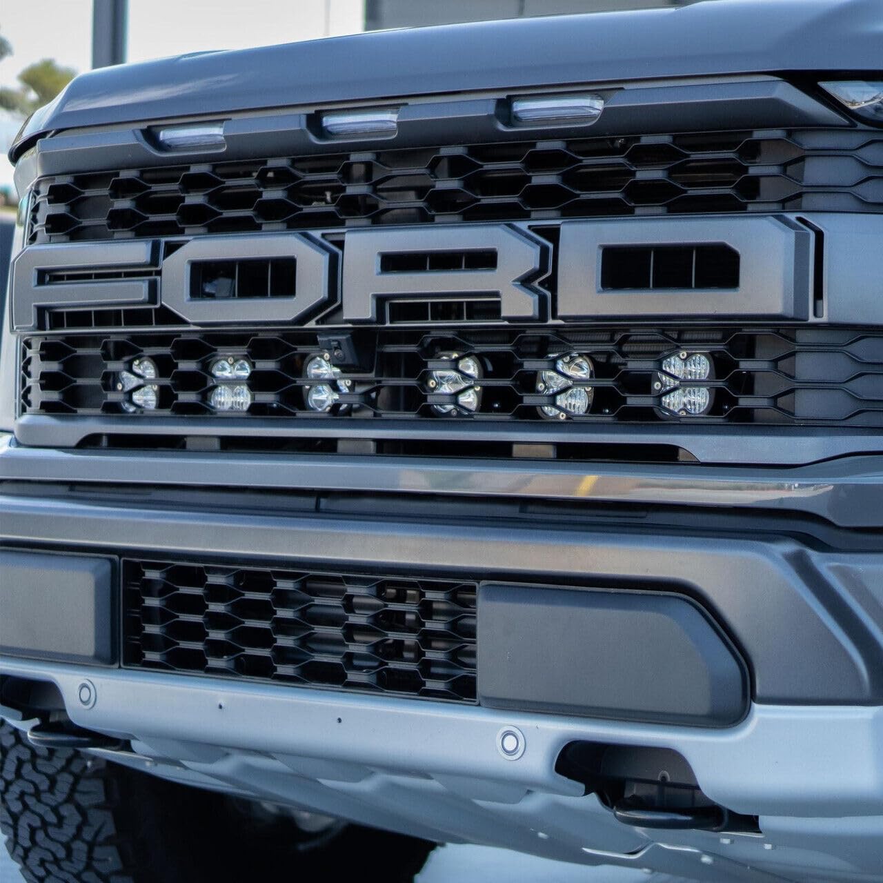 Baja Designs Squadron Pro Led Behind Grille Light Kit For Ford F-150 Raptor 2021+ Truck (Multi-Pattern; Clear)
