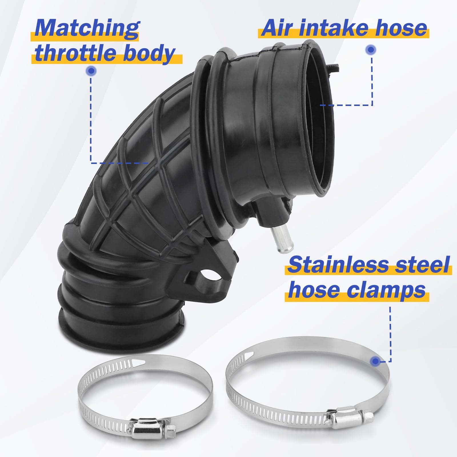 Air Intake Hose With Clamps For 2002-2004 Honda Cr-V Crv 2002-2006 Acura Rsx Base 17228-Pne-G00