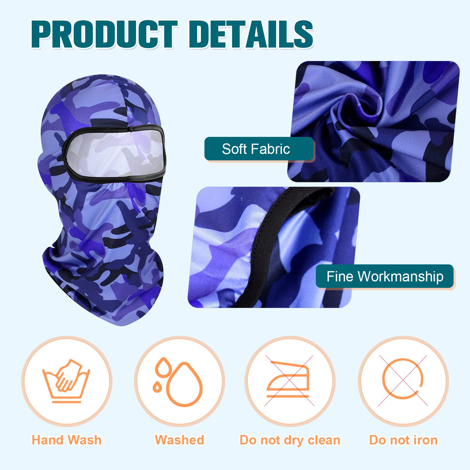 36 Pcs Balaclava Face Mask Cover Uv Protection Windproof Face Protective Cover For Outdoor Sports Motorcycle Running Riding (Camouflage)